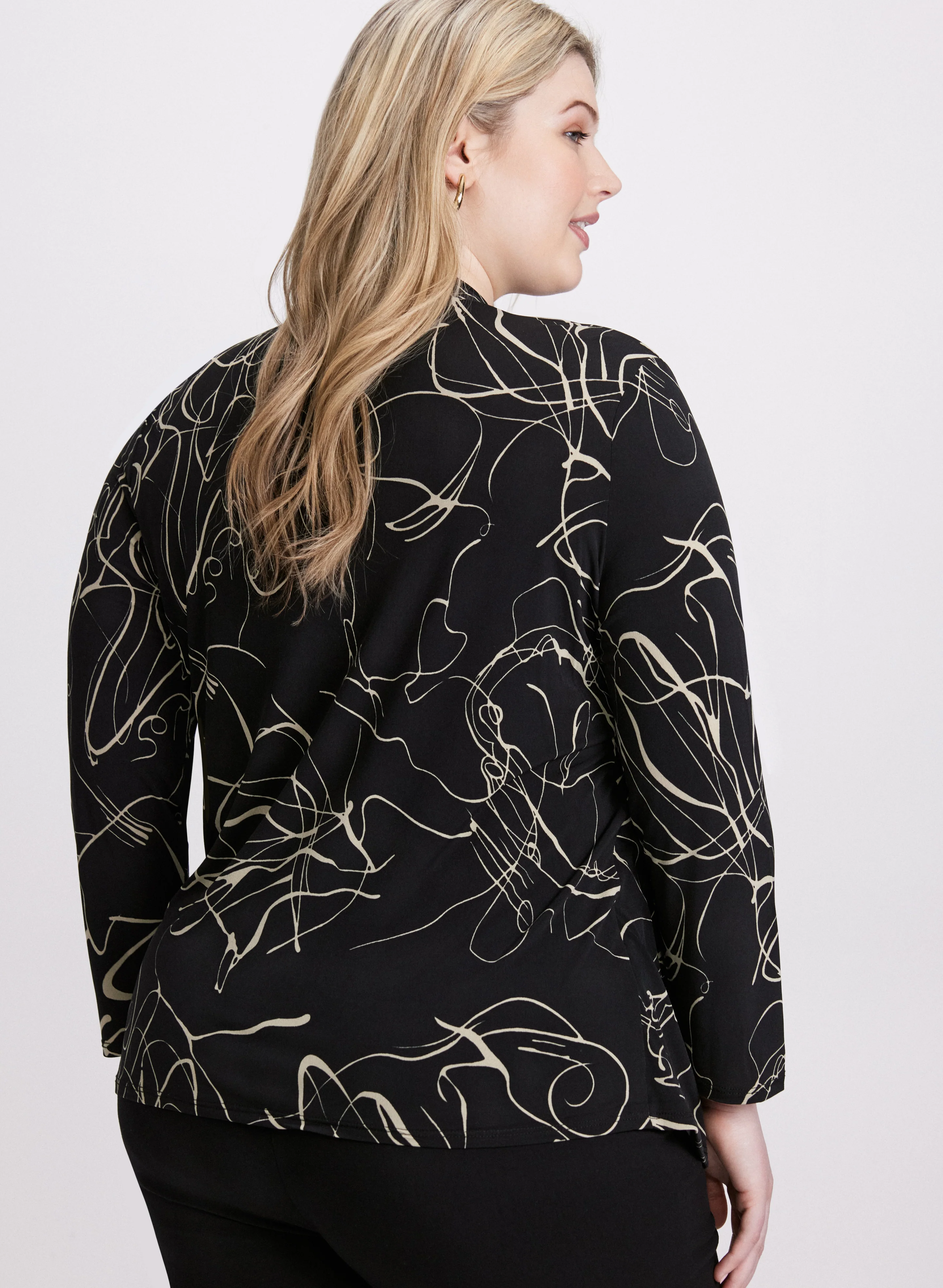 Abstract Layered Illusion Top - Image 4