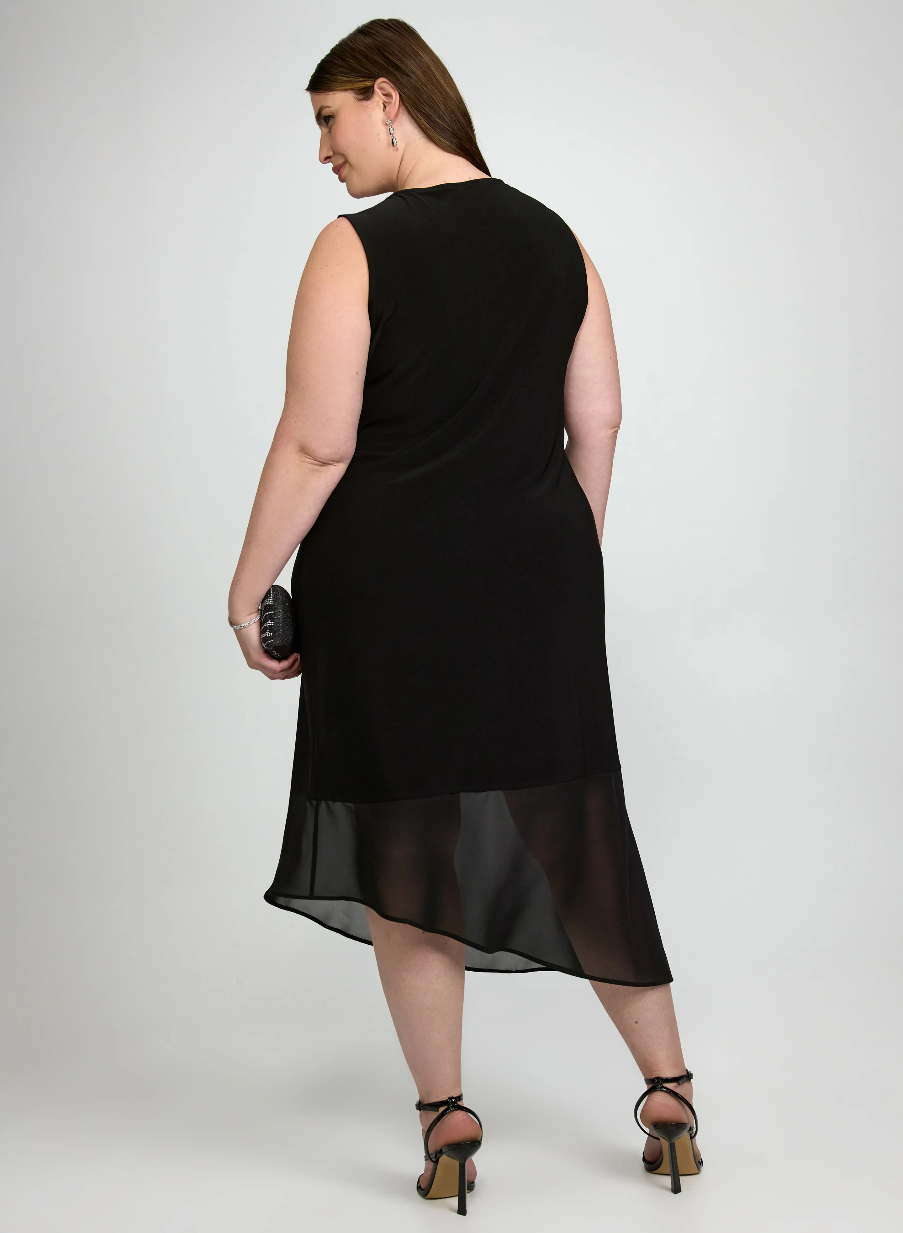 Asymmetric Chiffon Dress - Image 4
