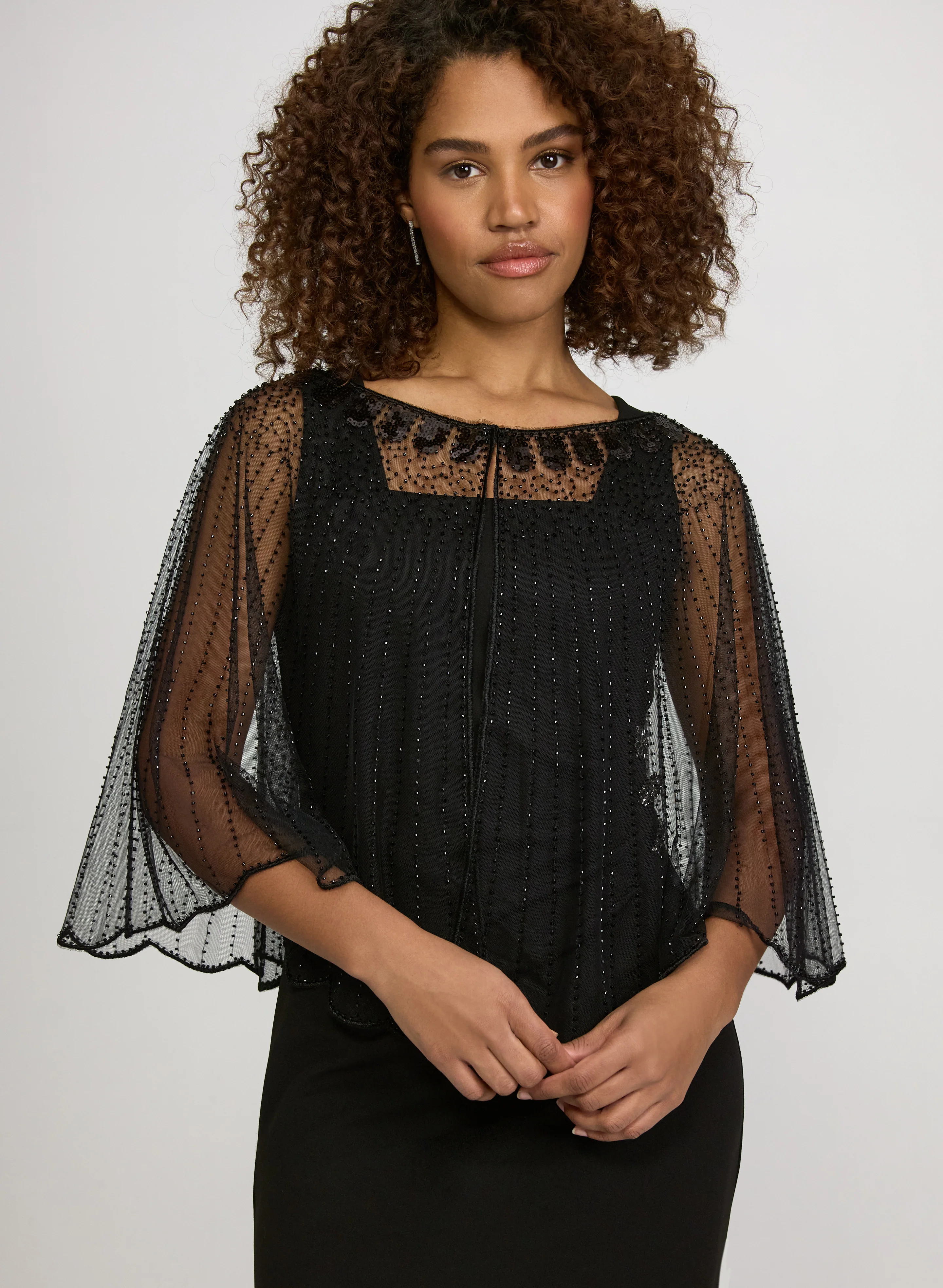 Beaded Stripe Shawl