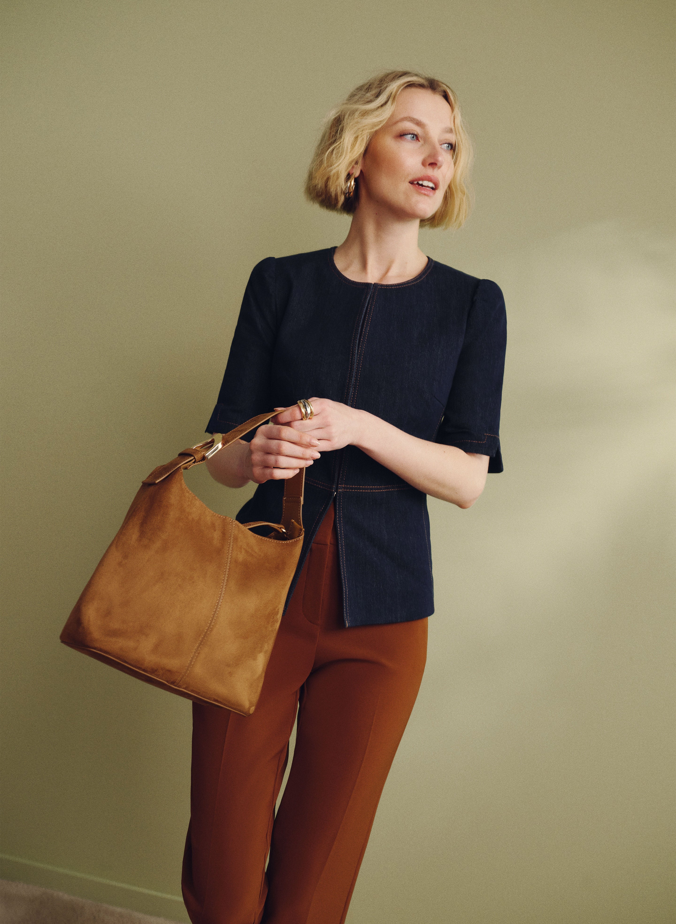 Buckled Top-Handle Bucket Bag - Image 2