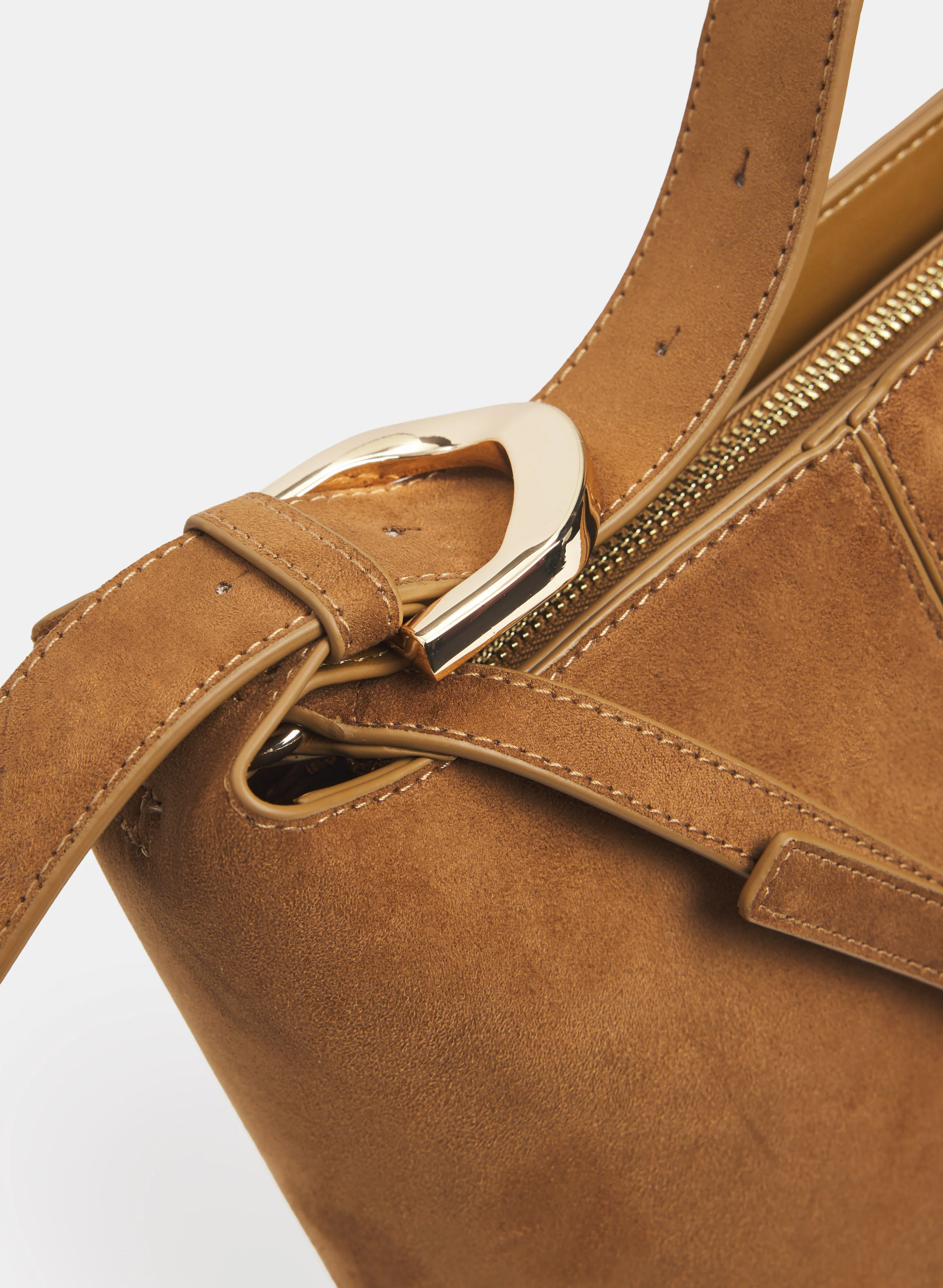 Buckled Top-Handle Bucket Bag - Image 4