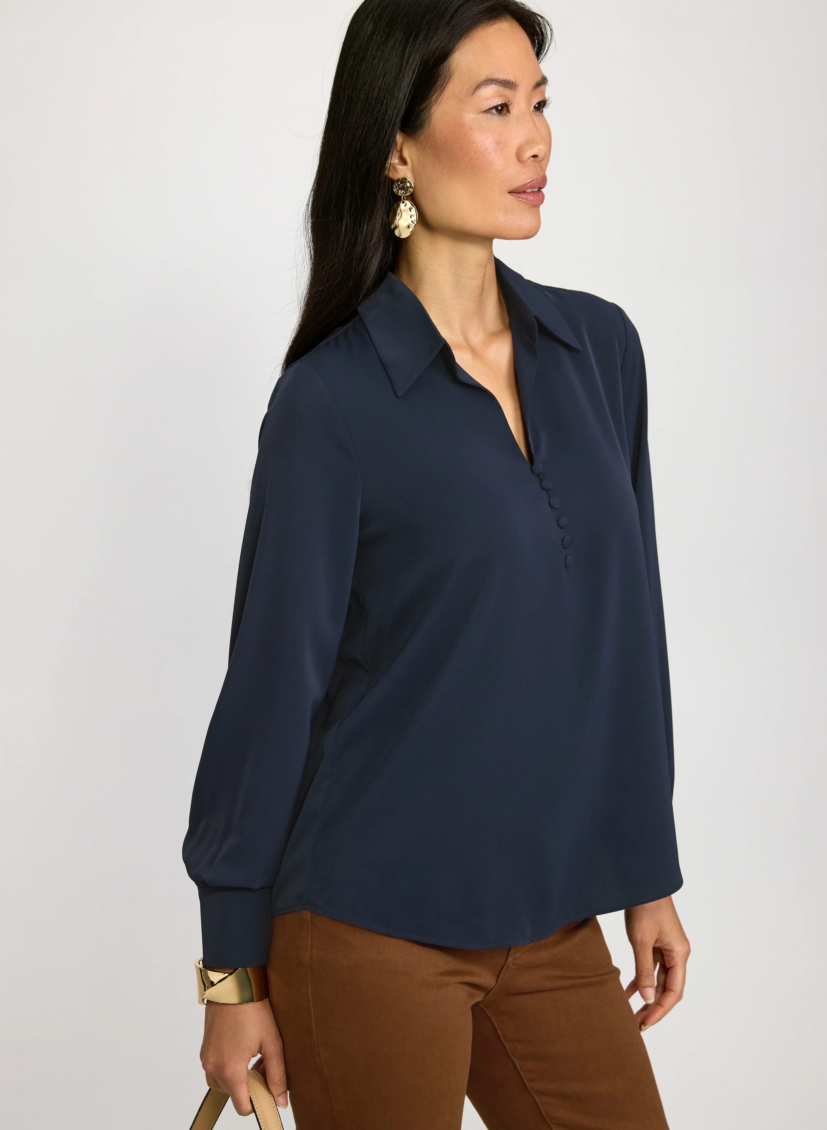 Button Detail Blouse - Image 2