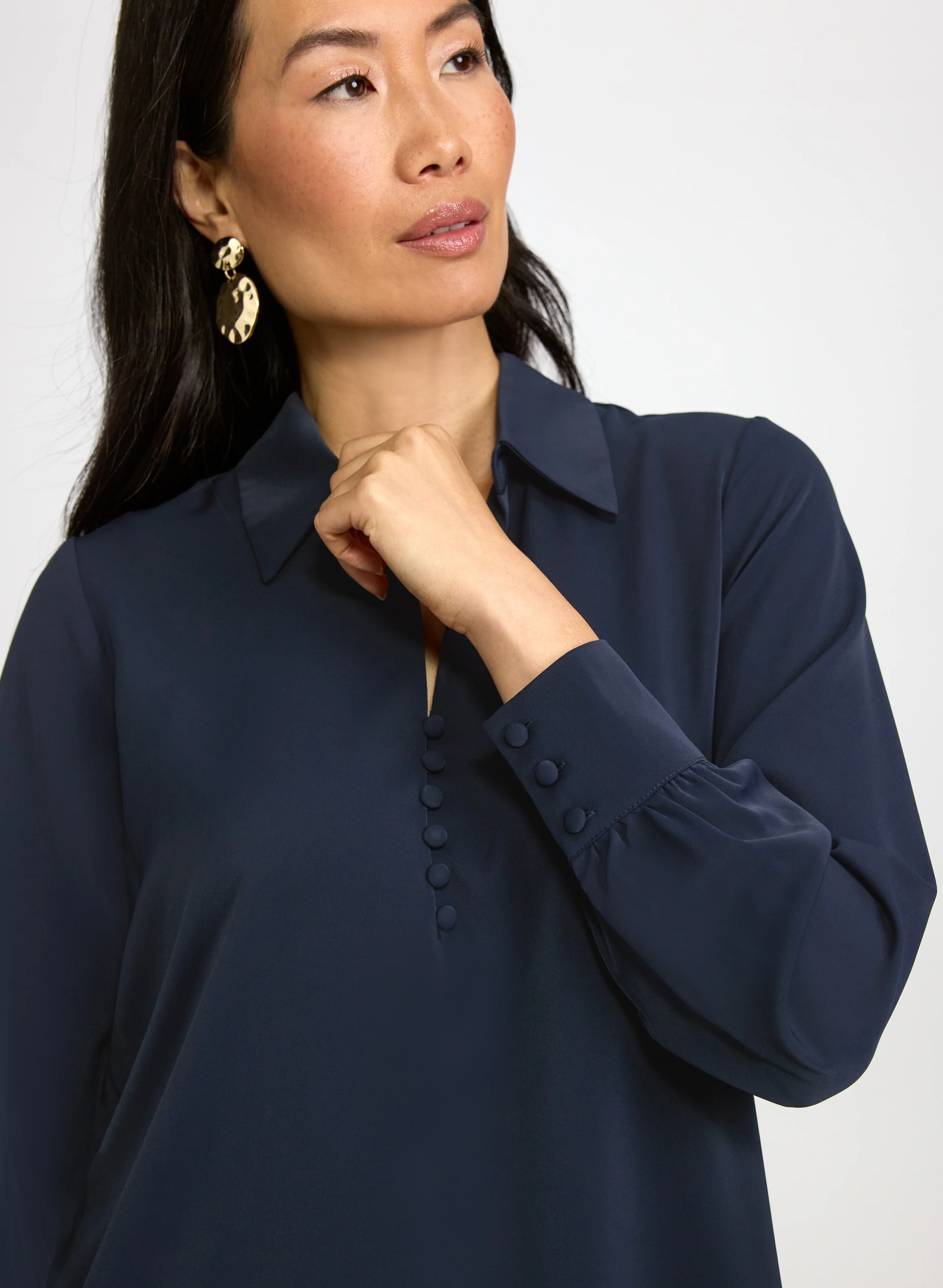 Button Detail Blouse - Image 5