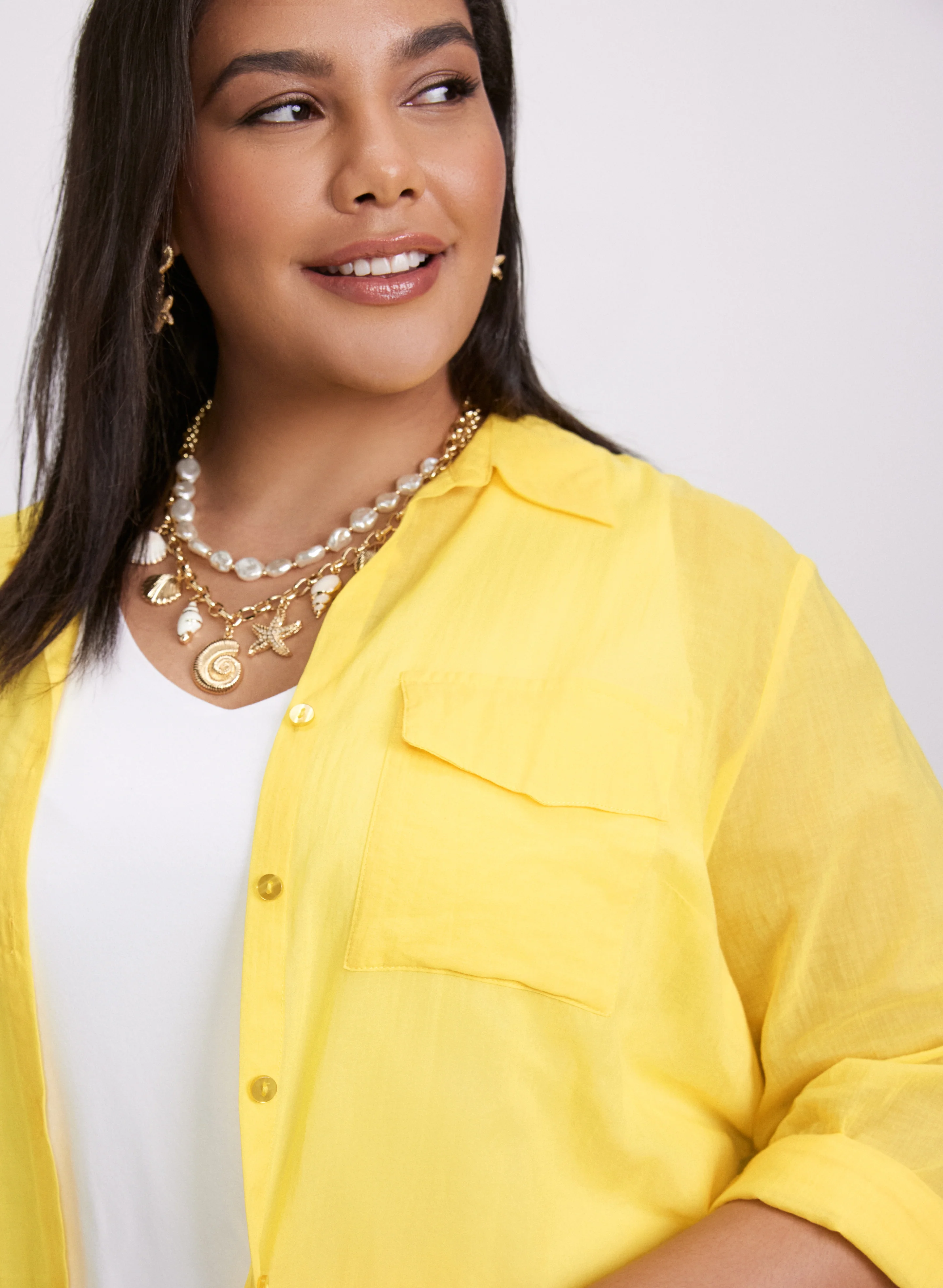 Button-Down Tunic Blouse - Image 9