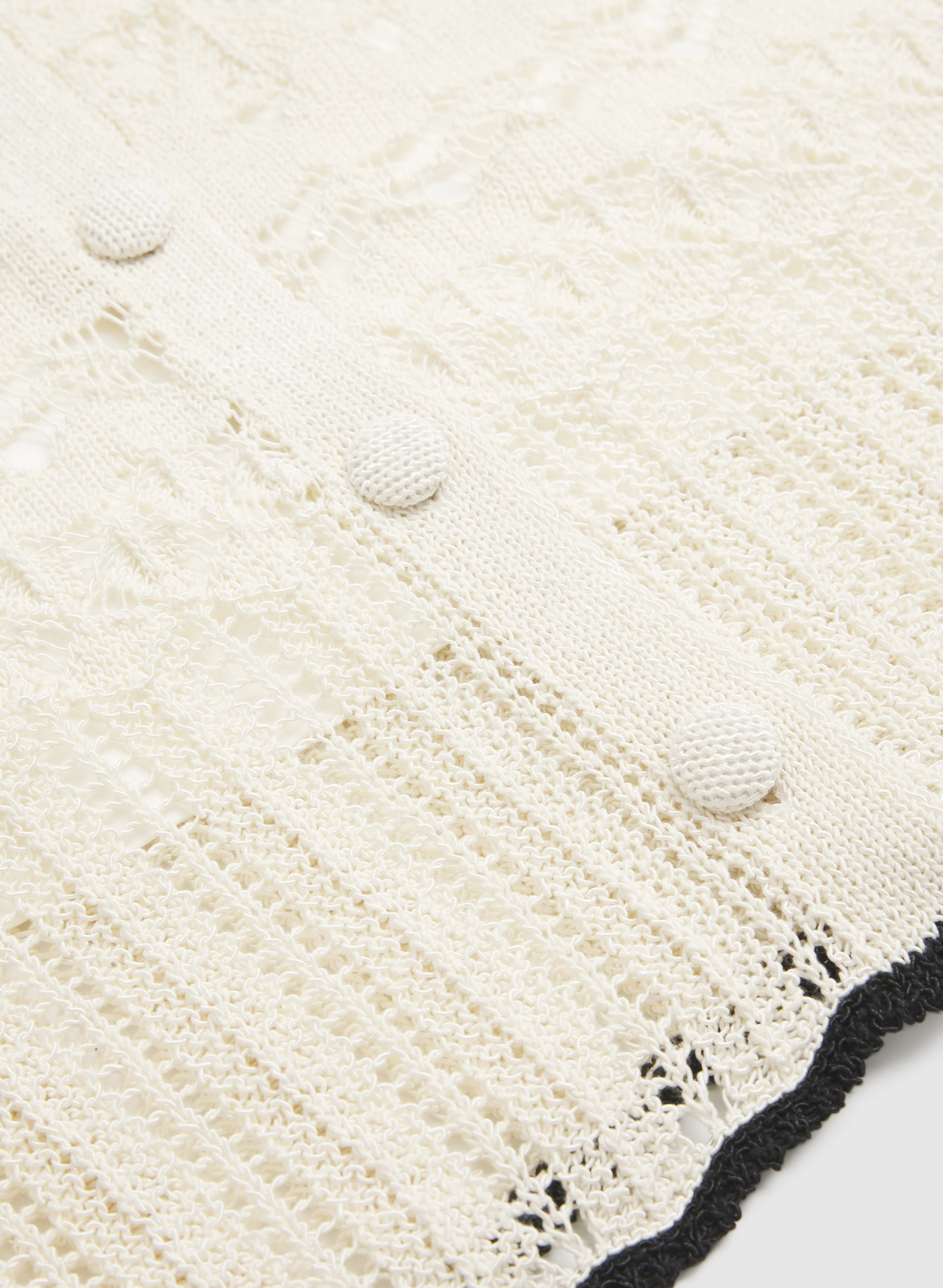 Contrast Crochet Cardigan - Image 7