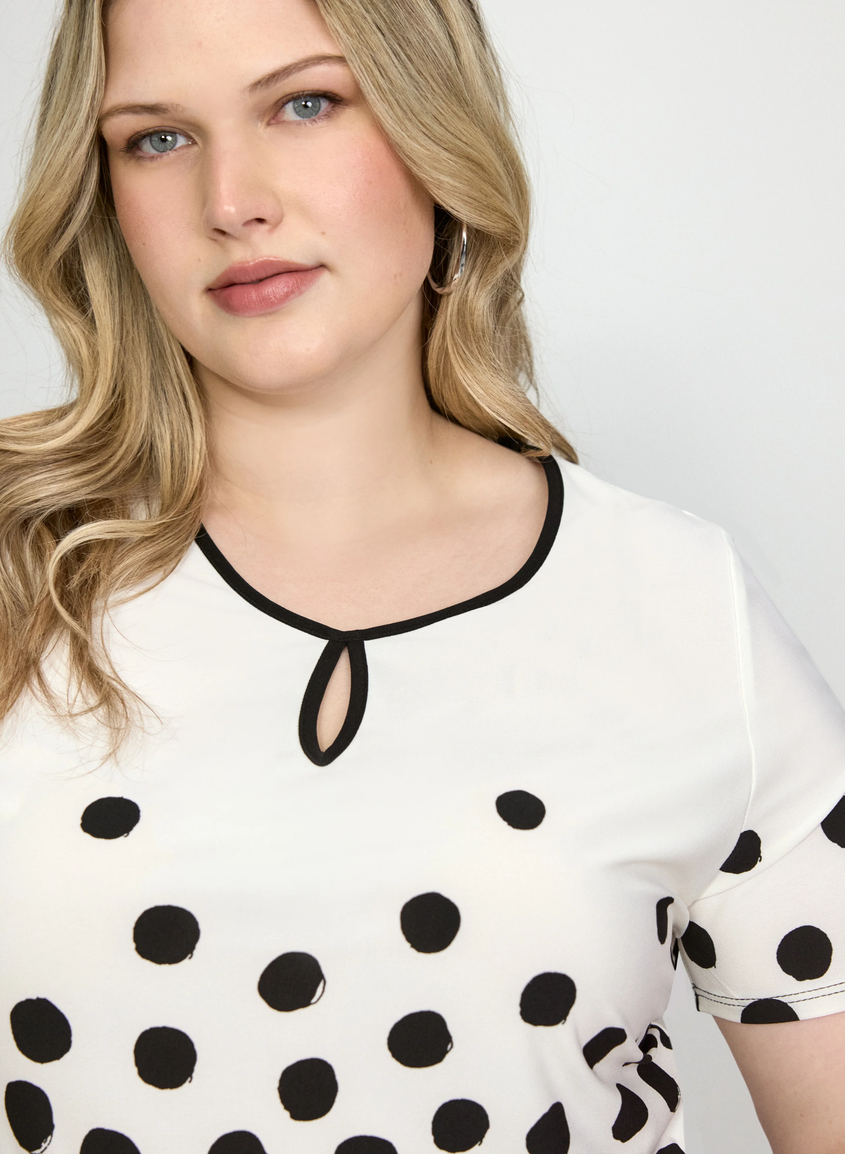 Contrast Dot Print Top - Image 2