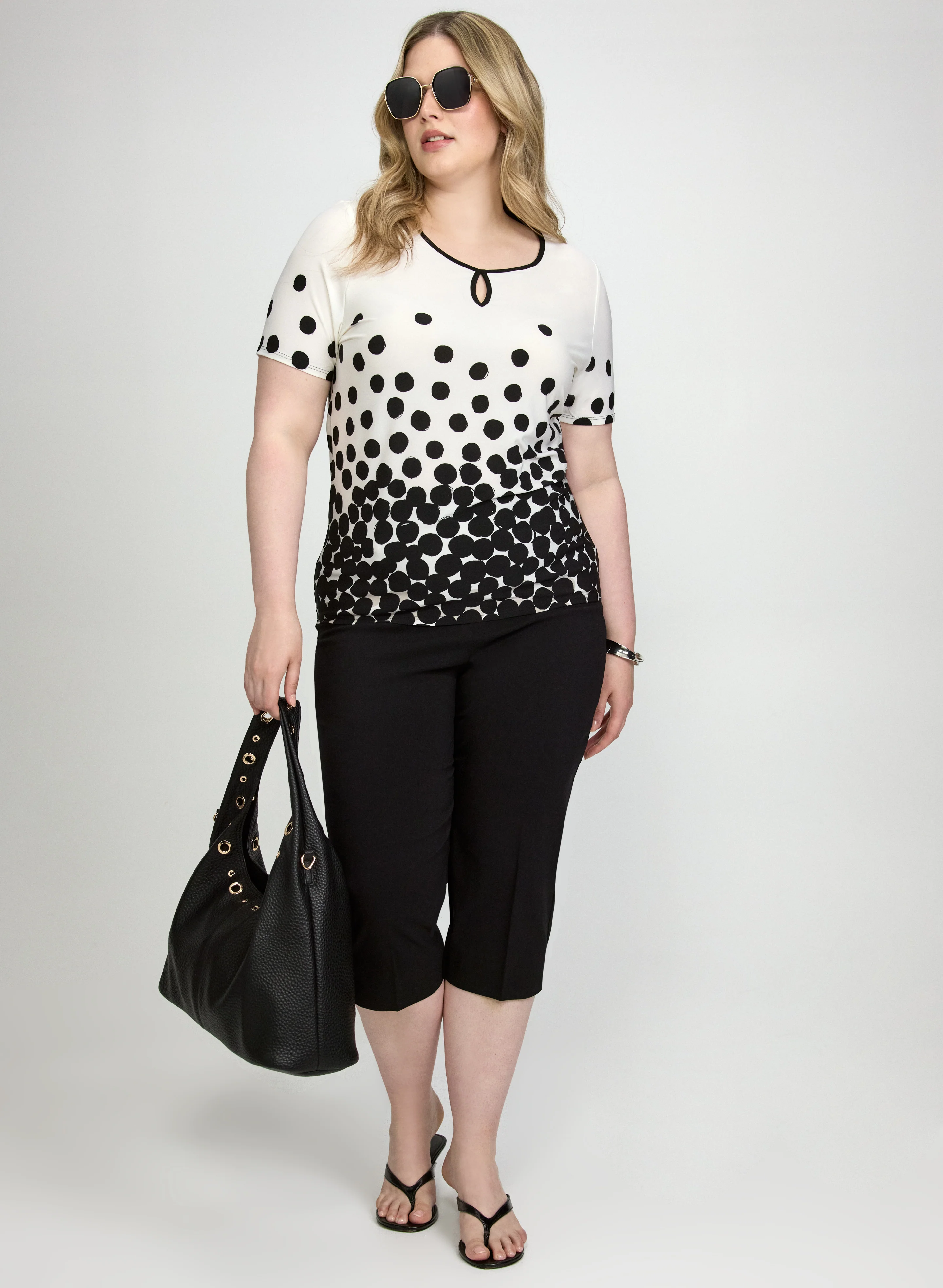 Contrast Dot Print Top - Image 3