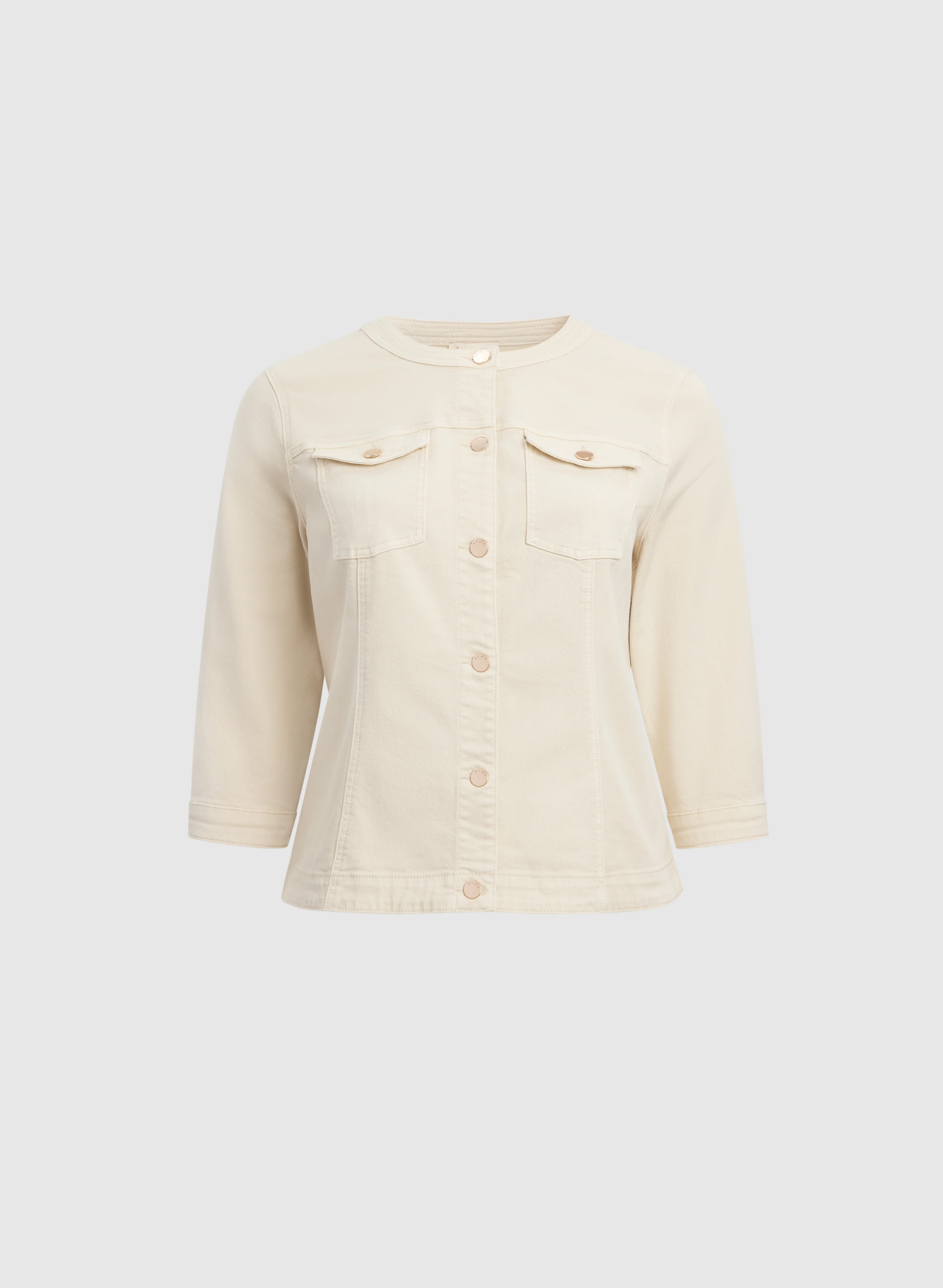 Crew Neck Denim Jacket - Image 6