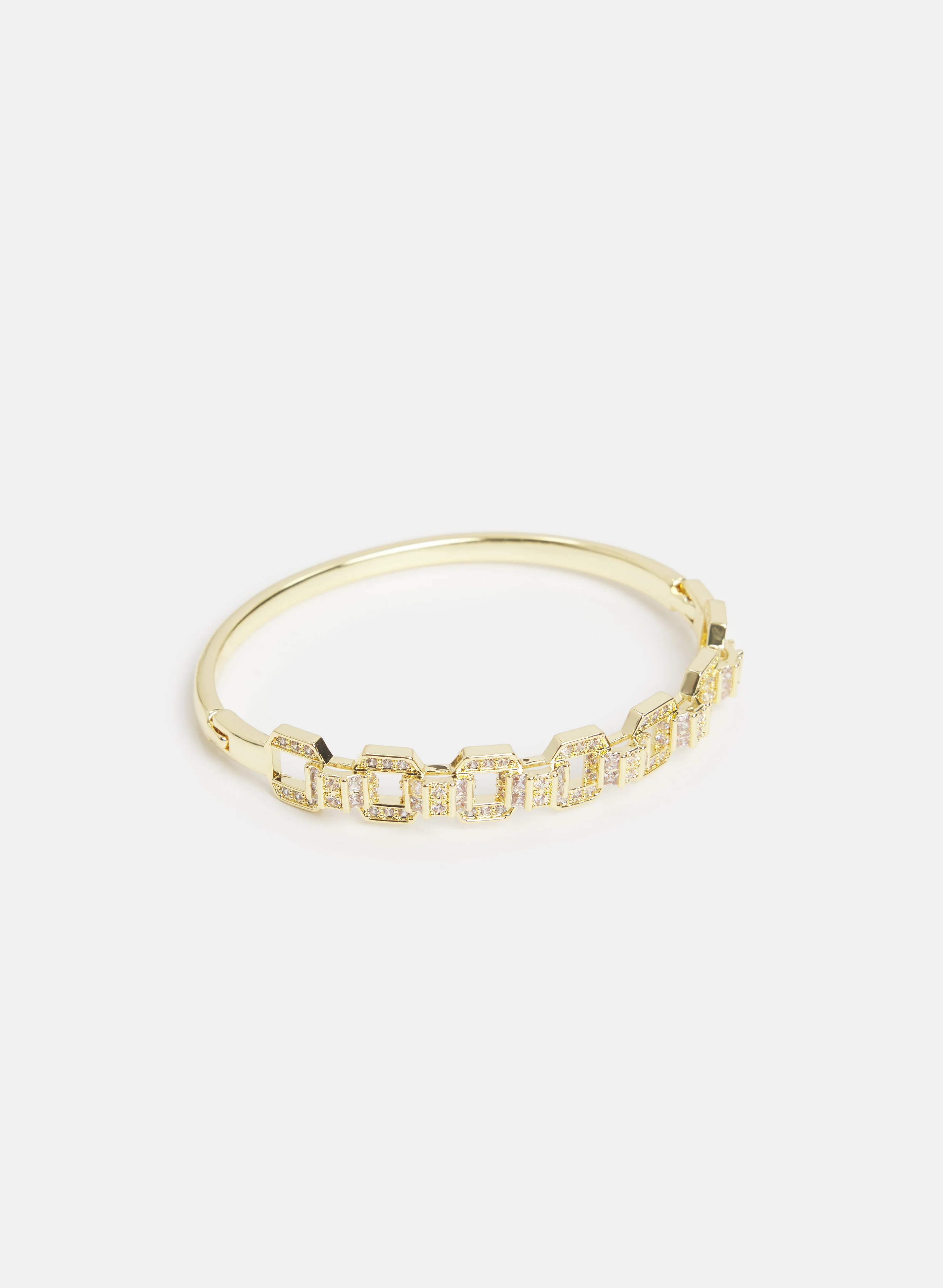 Crystal Link Bangle Bracelet
