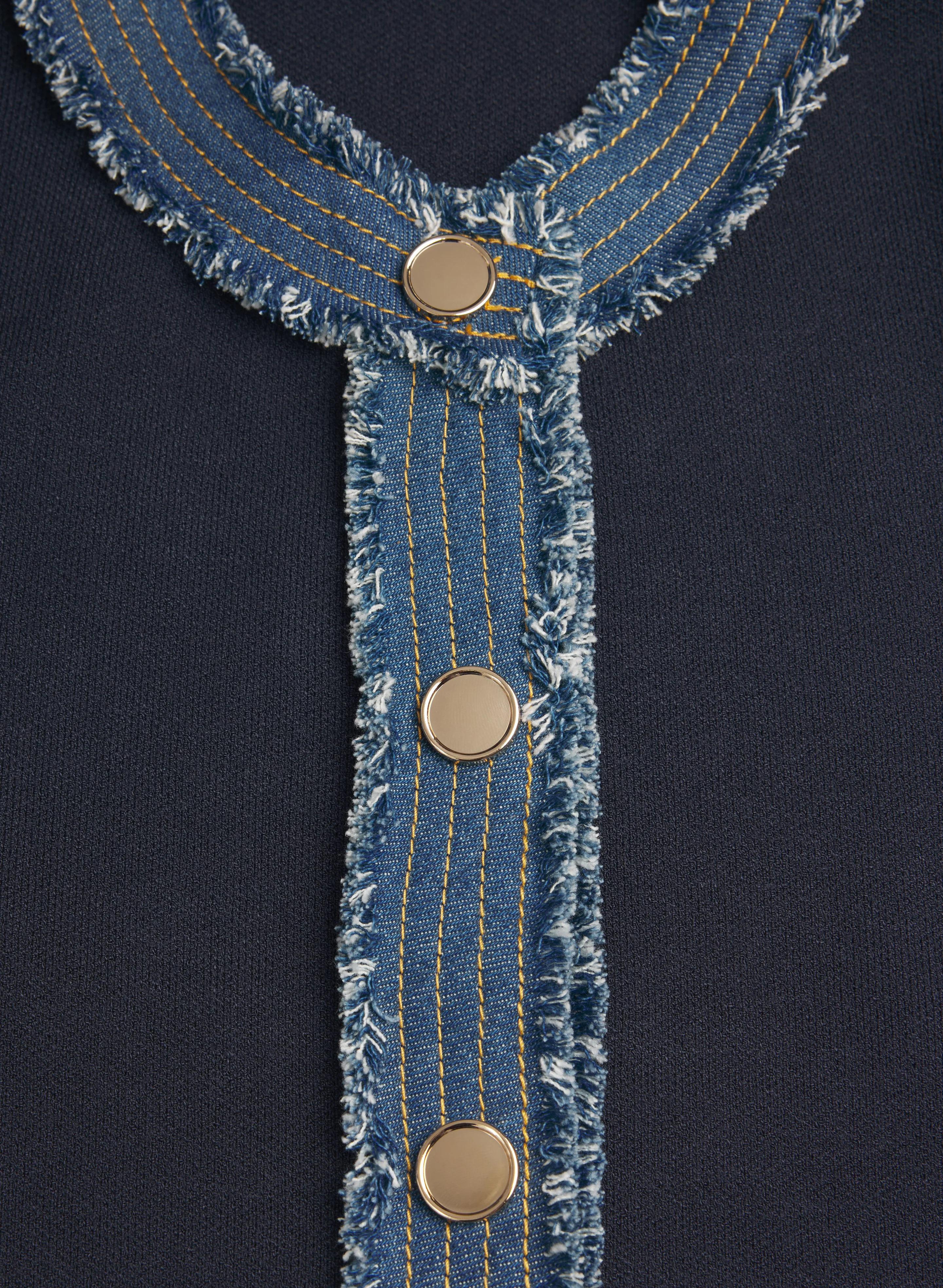 Denim Trim Cardigan - Image 7