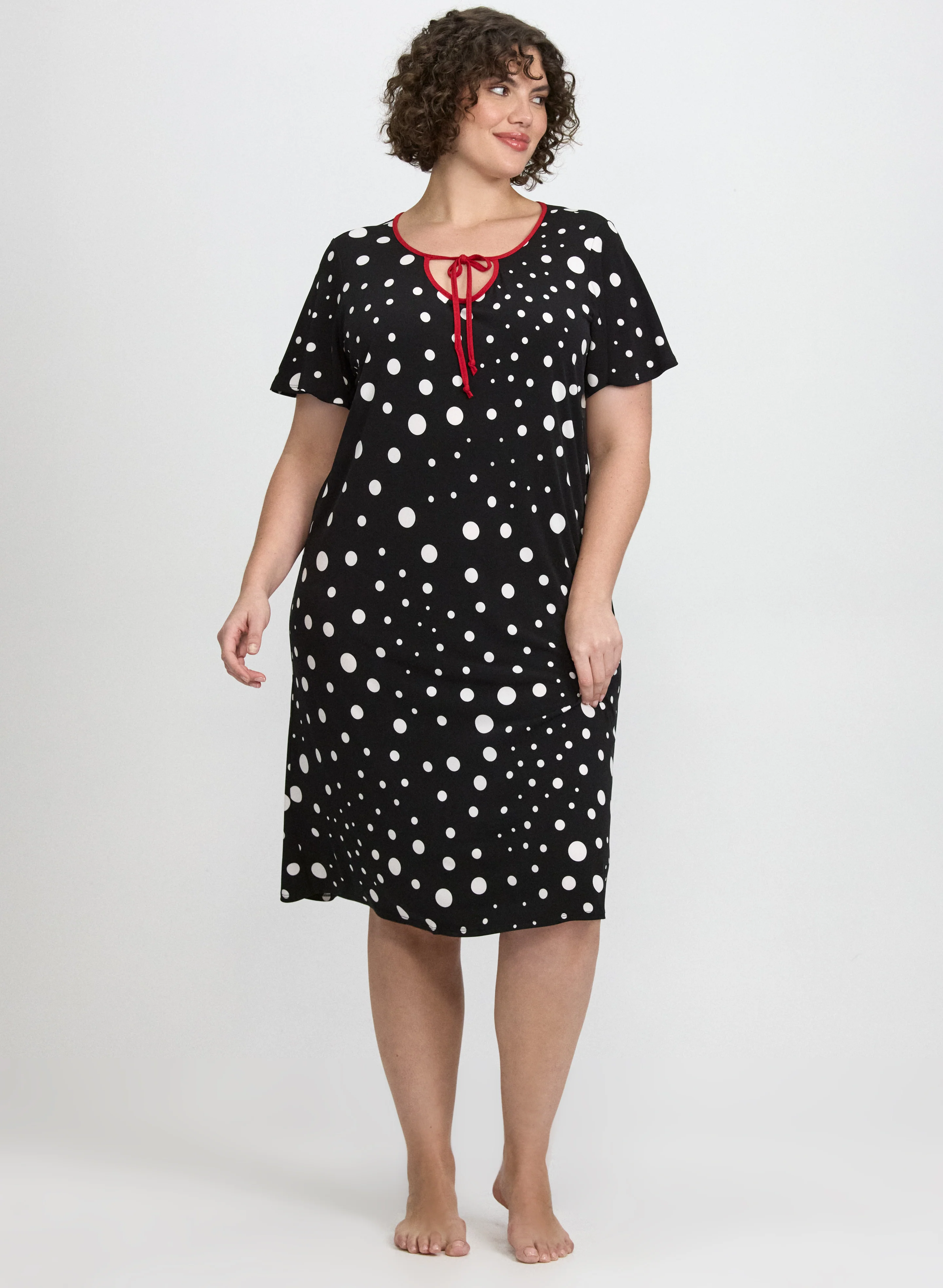 Dot Print Nightgown