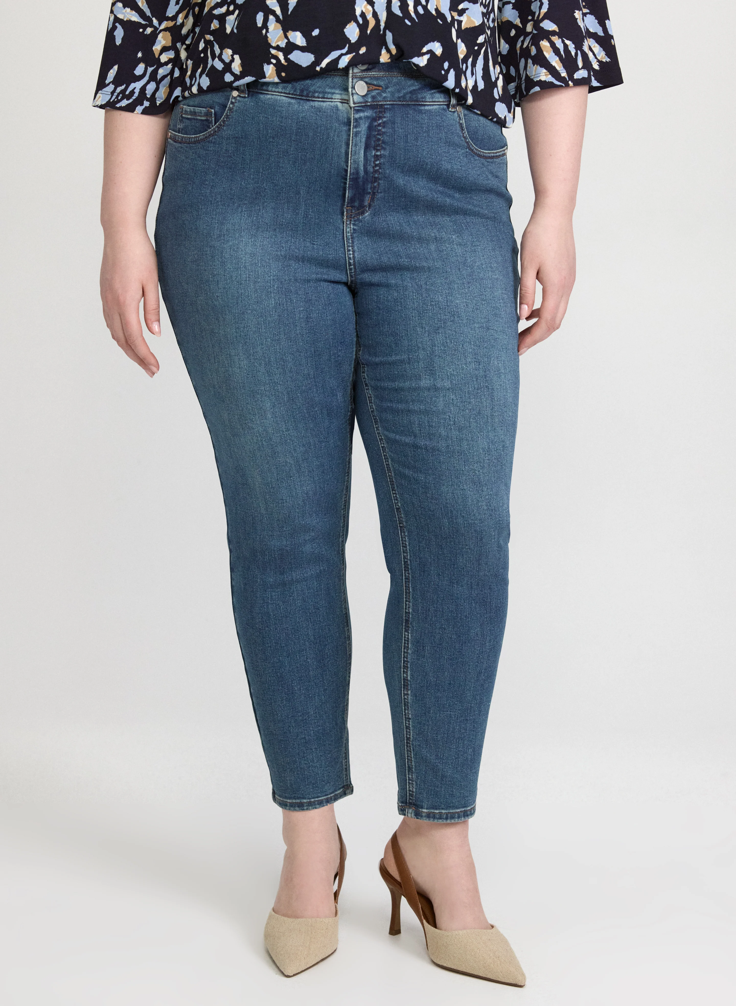 Double-Button Jeans