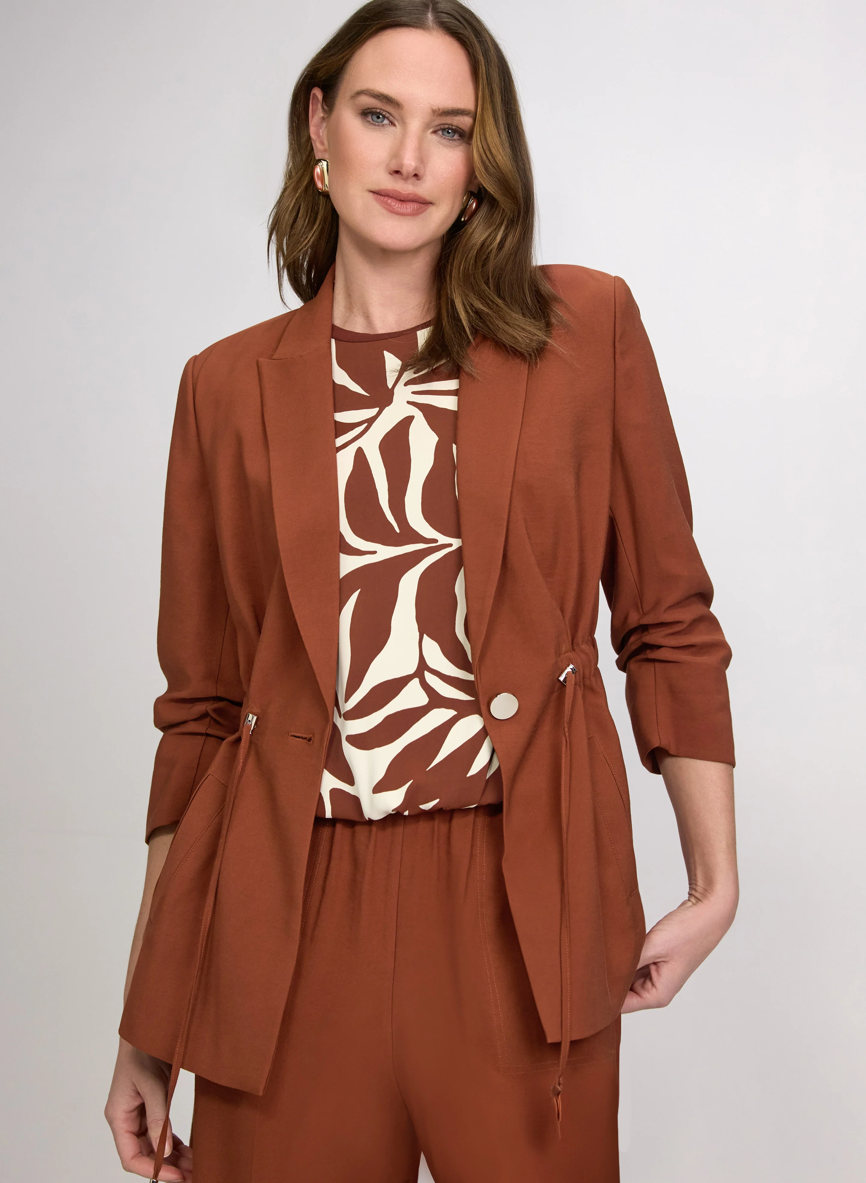 Drawstring Waist Blazer