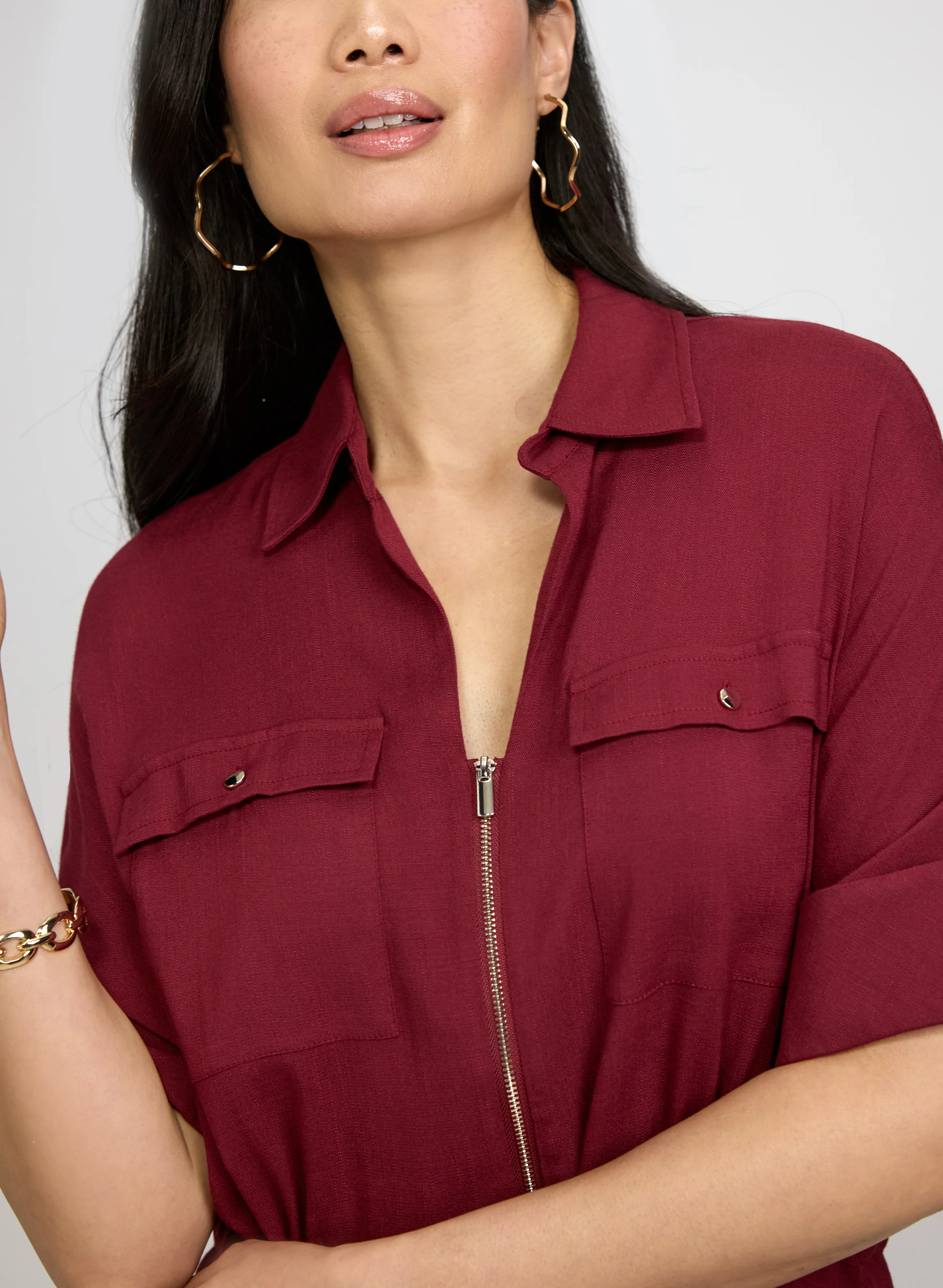 Drawstring Waist Blouse - Image 2