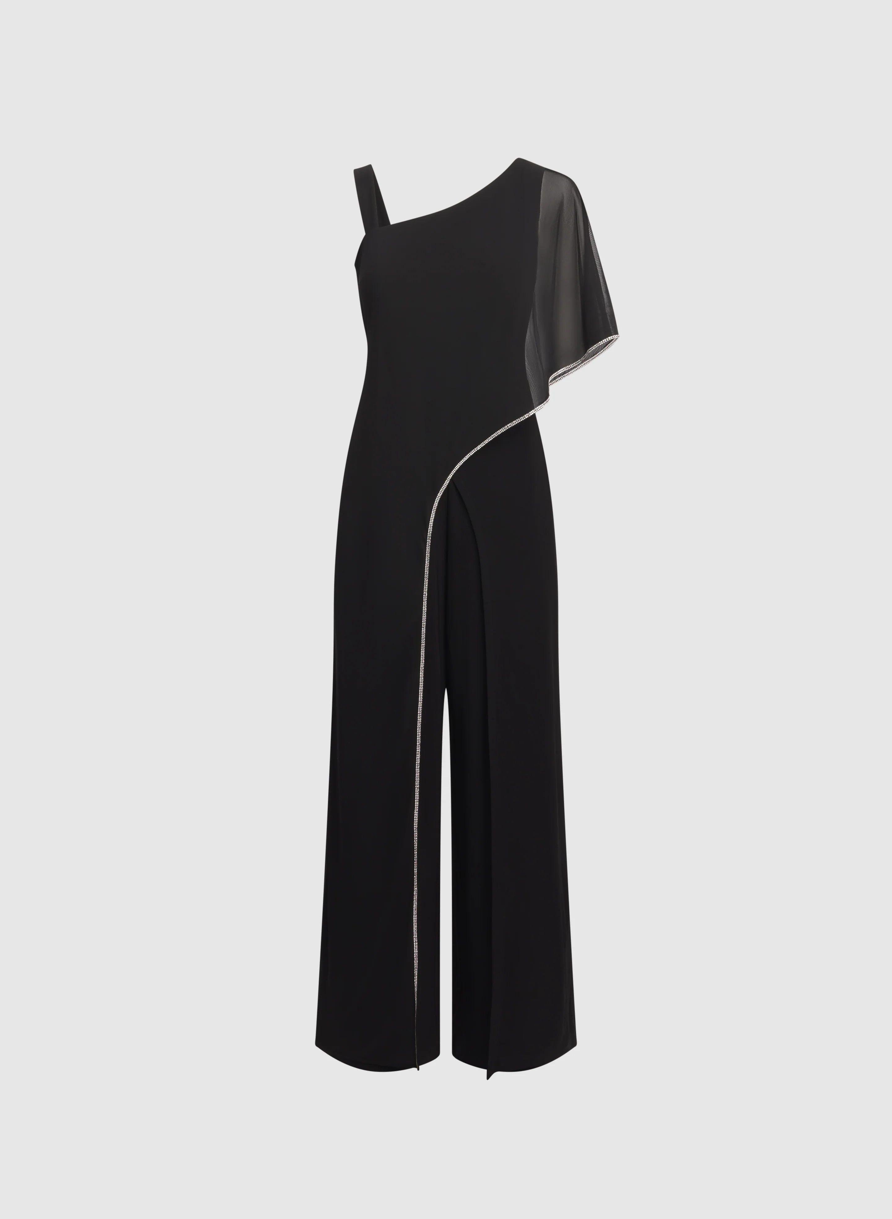 Embellished Asymmetric Overlay Jumpsuit - Image 6