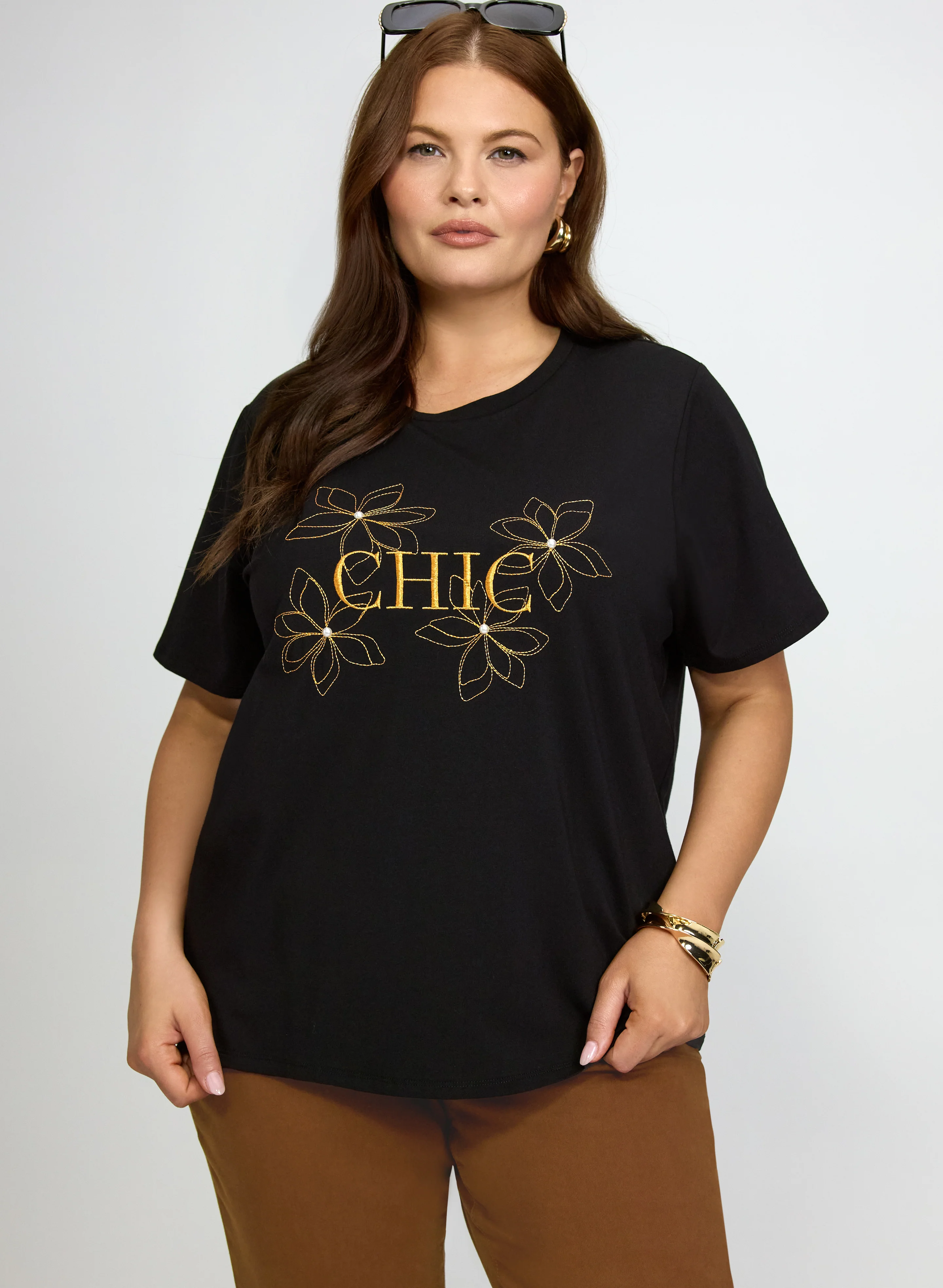 Embroidered Script T-Shirt - Image 7
