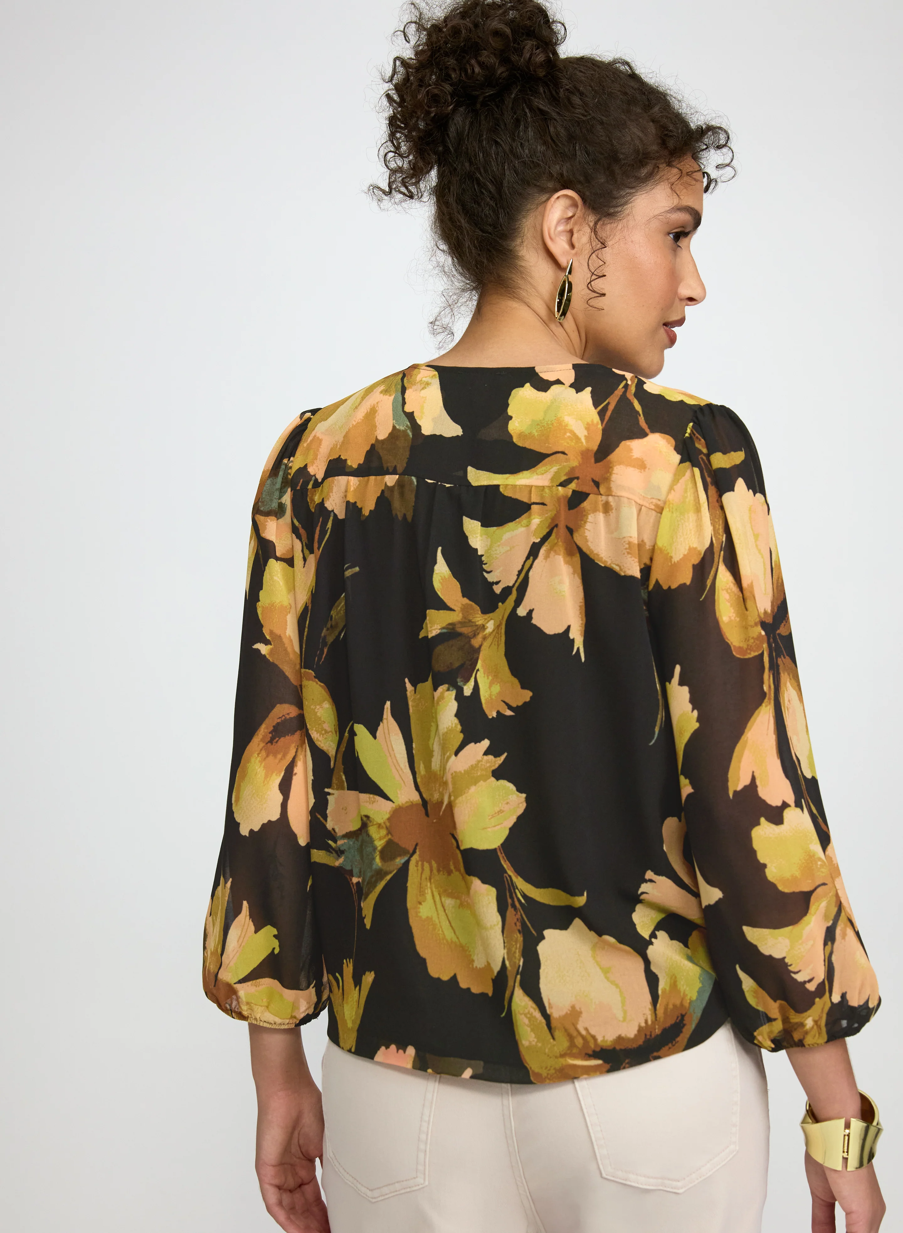 Floral Chiffon Blouse - Image 4