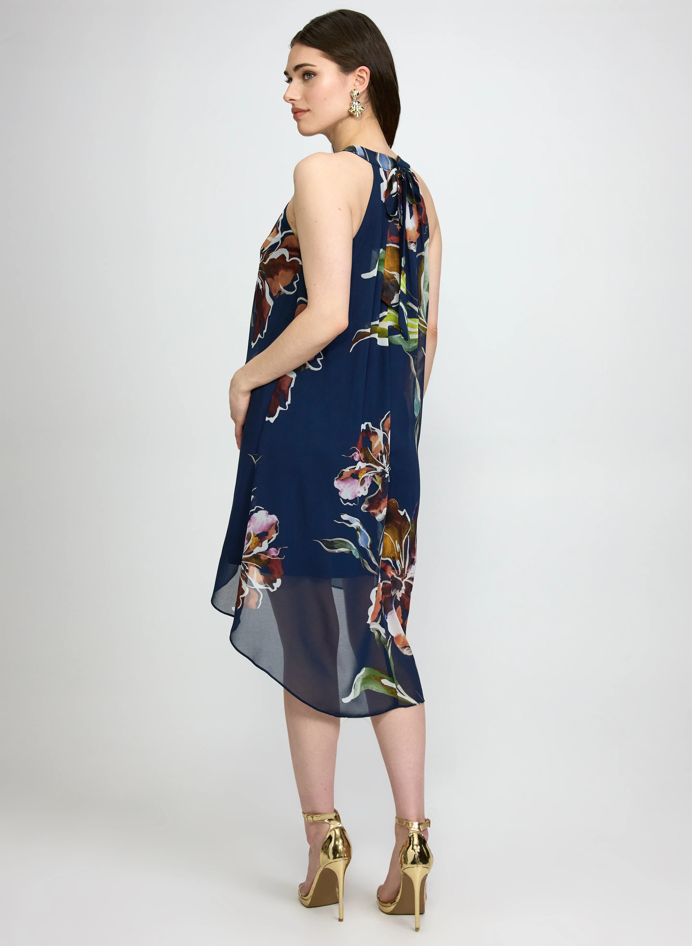 Floral Chiffon Dress - Image 4
