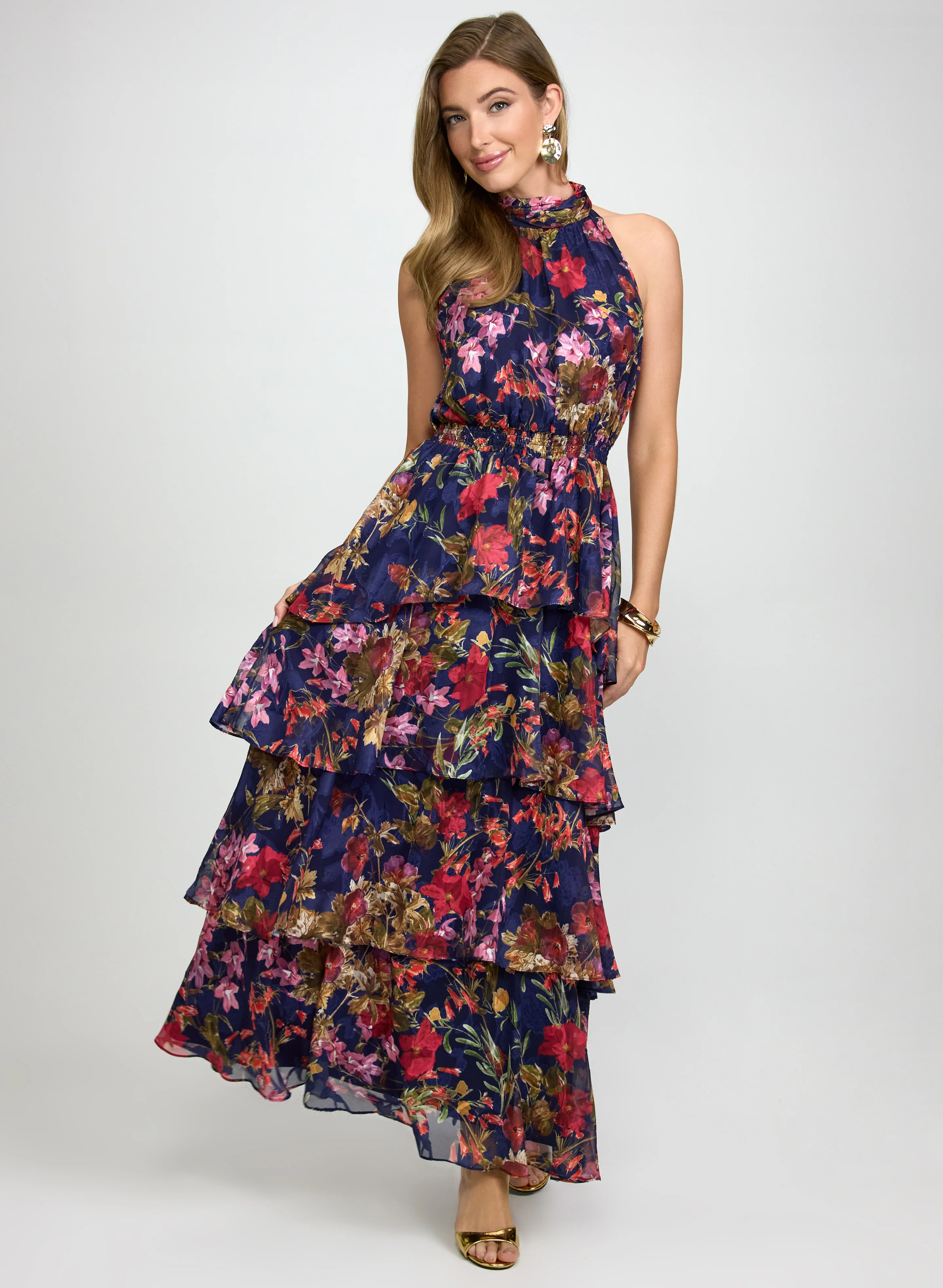 Floral Chiffon Dress - Image 5