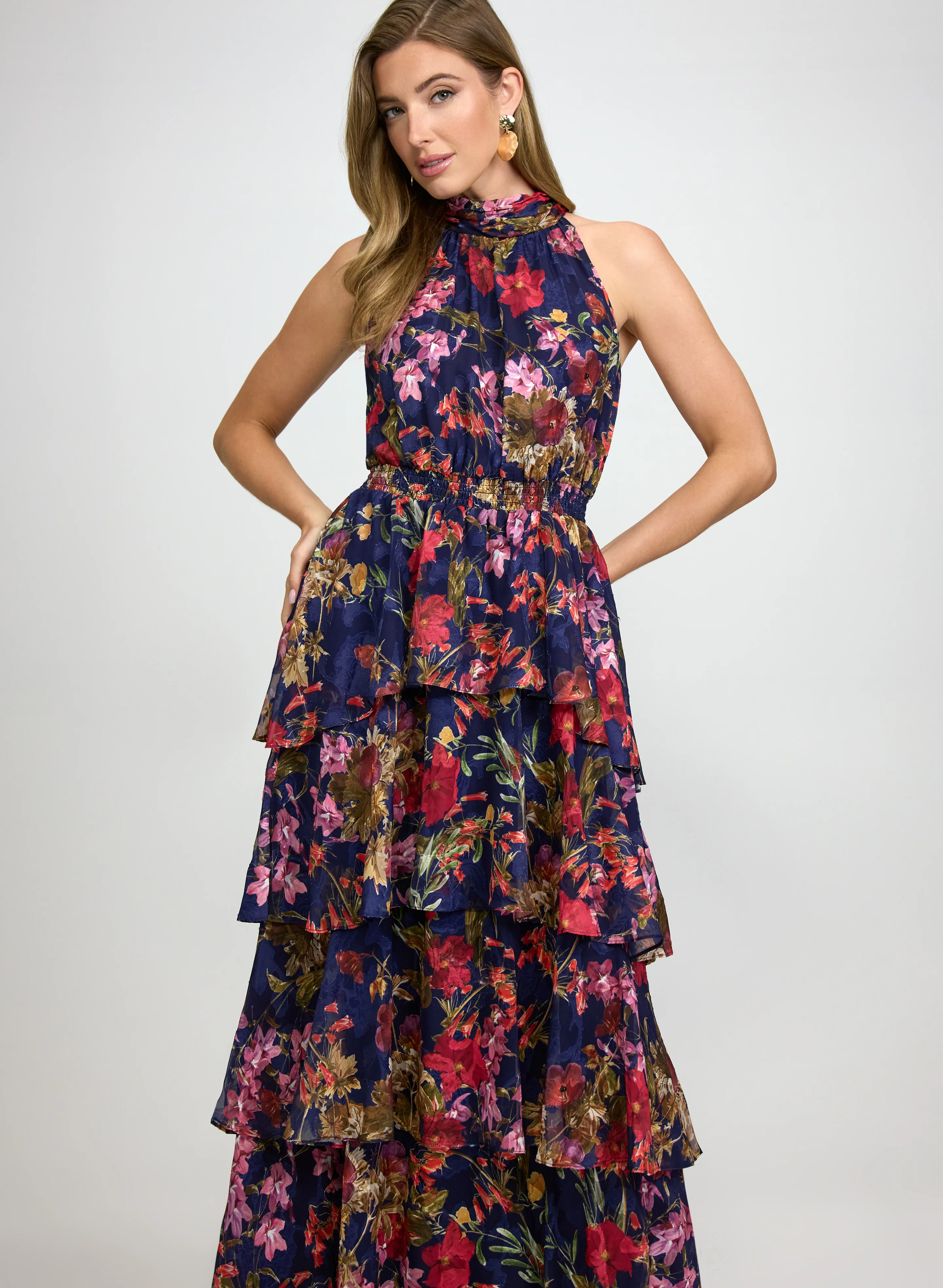 Floral Chiffon Dress - Image 8