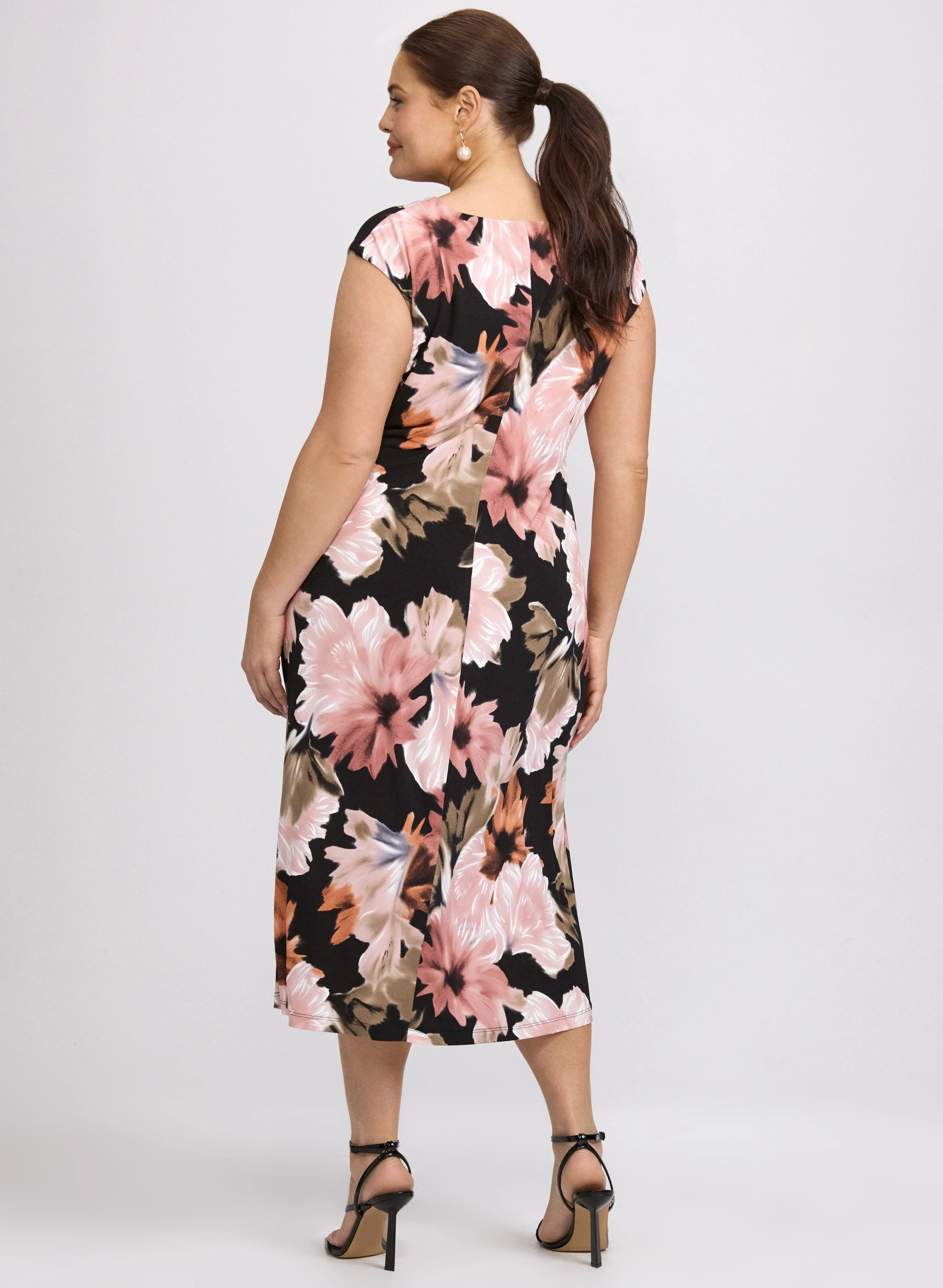 Floral Cowl Neck Dress - Image 4
