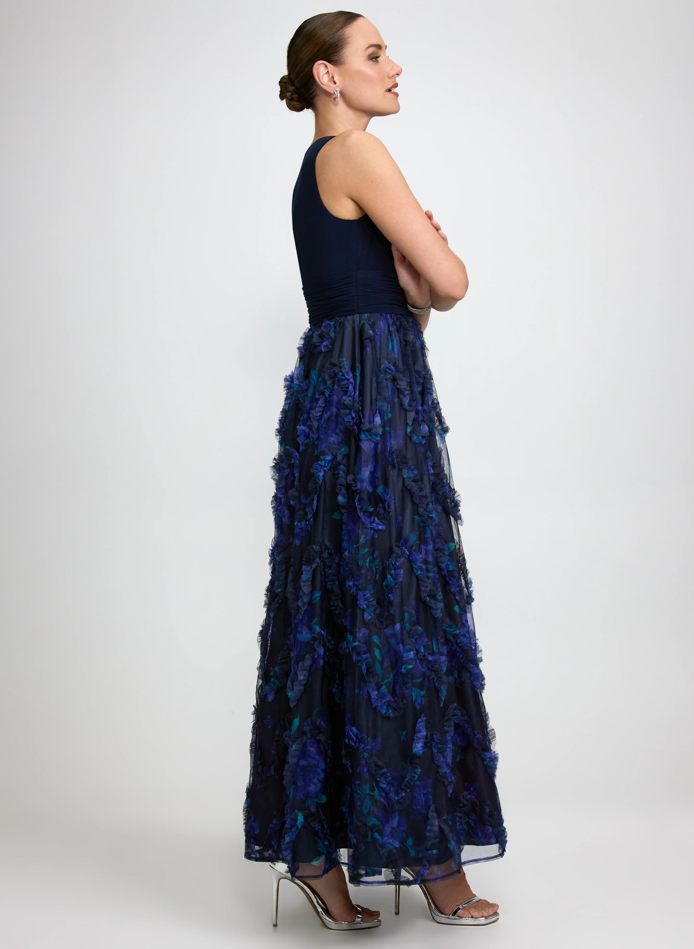 Floral Frill Appliqué Dress - Image 2
