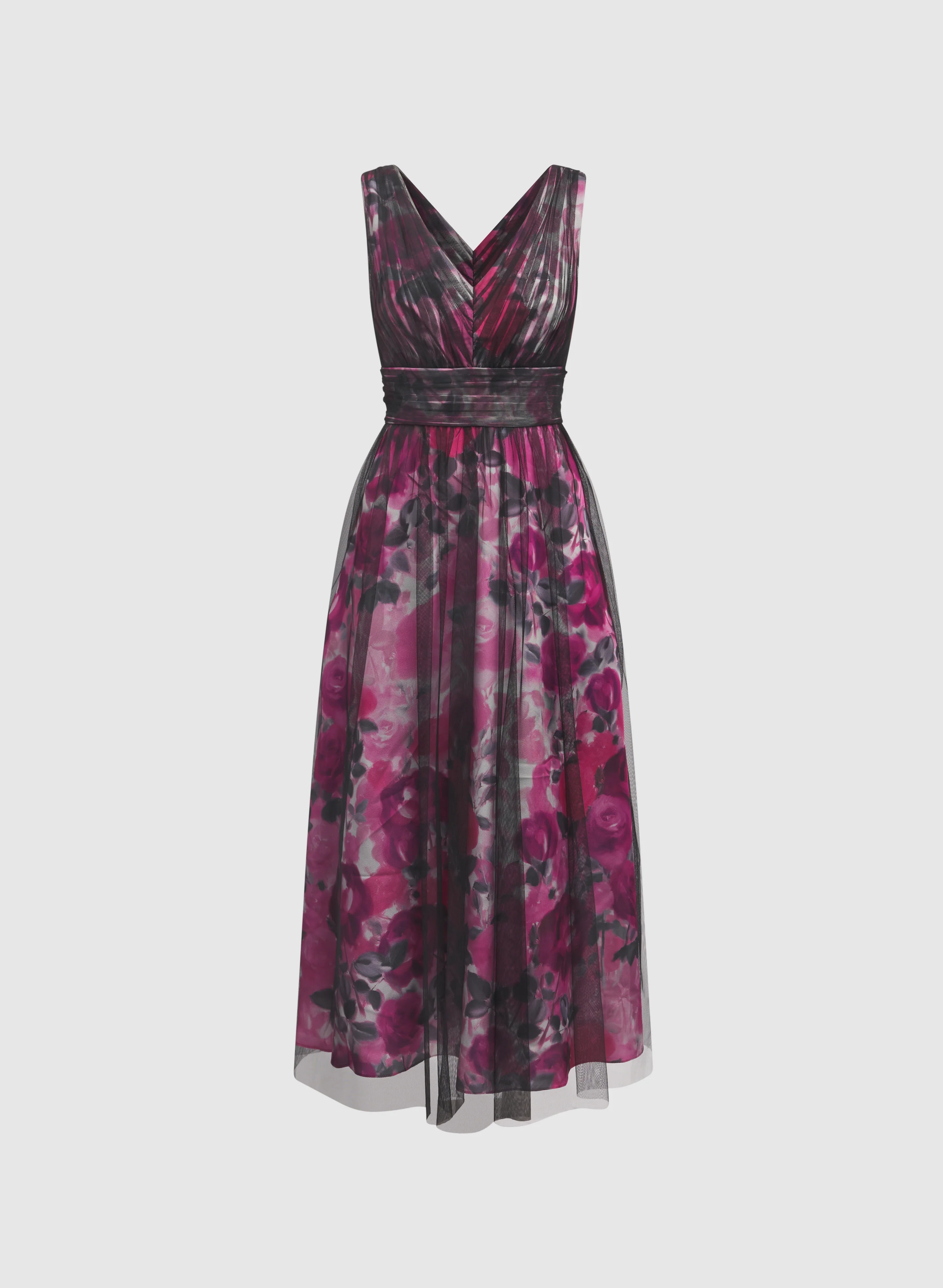 Floral & Mesh Overlay Dress - Image 6