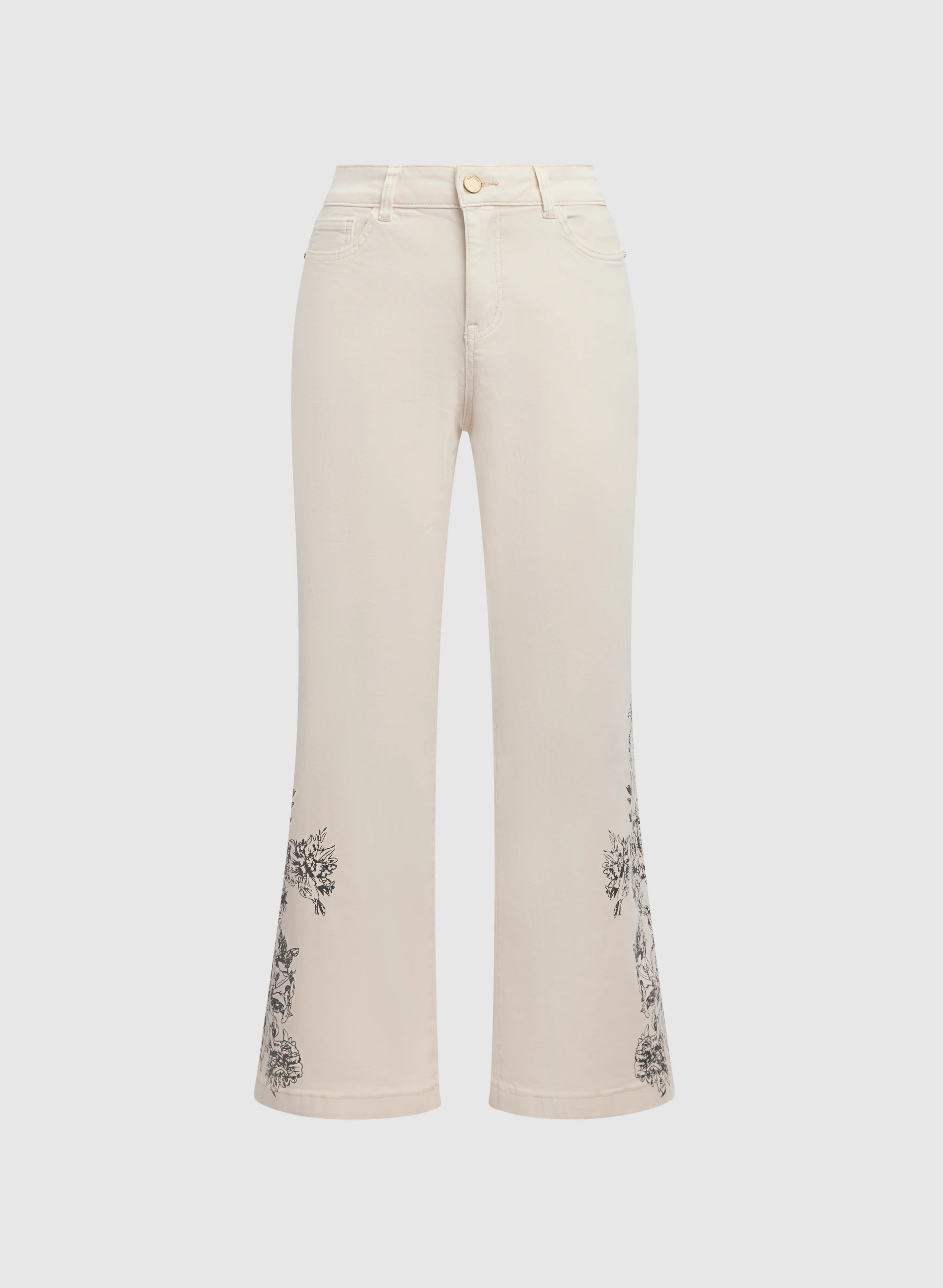 Floral Placement Print Jeans - Image 7