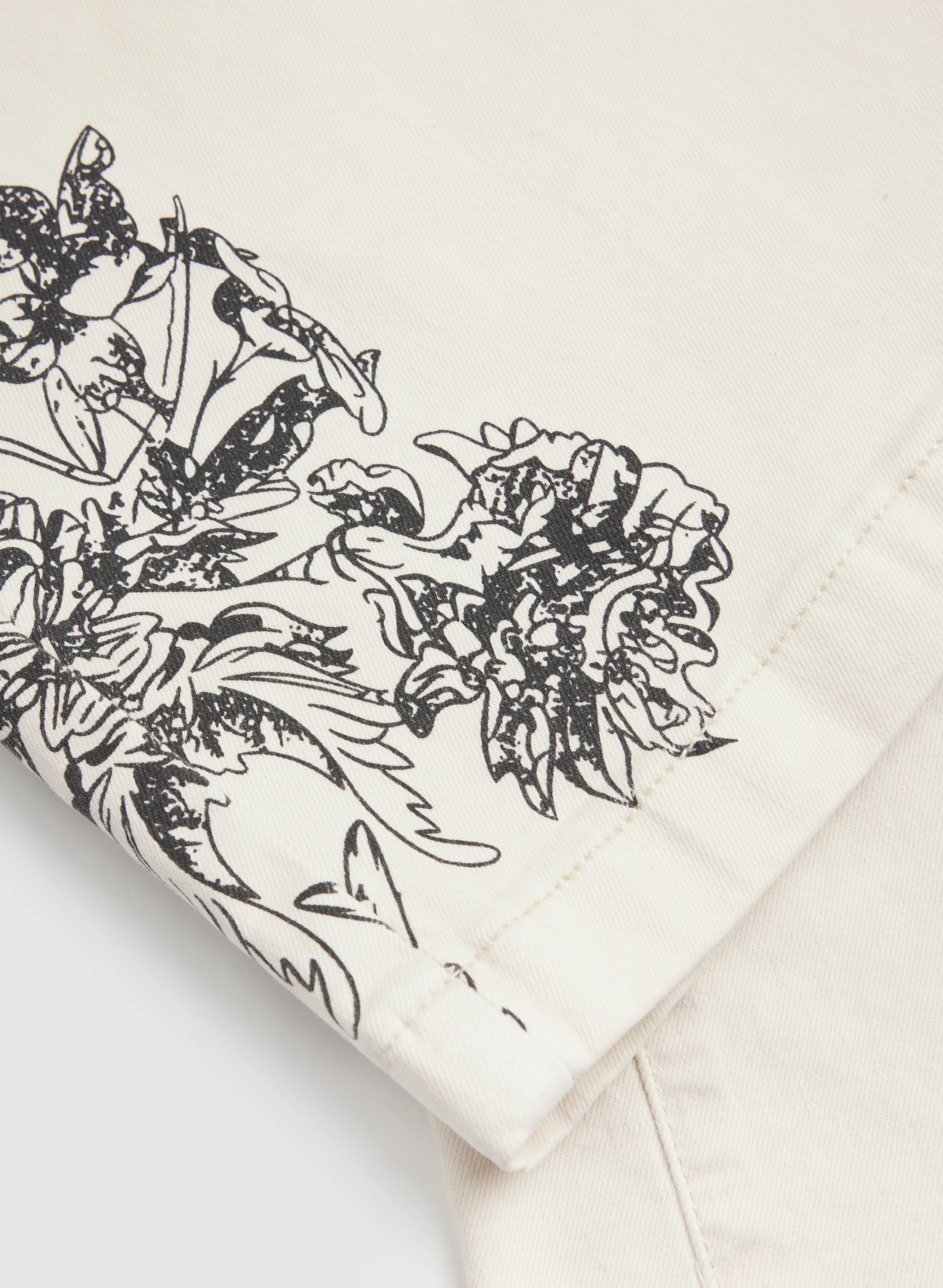 Floral Placement Print Jeans - Image 8