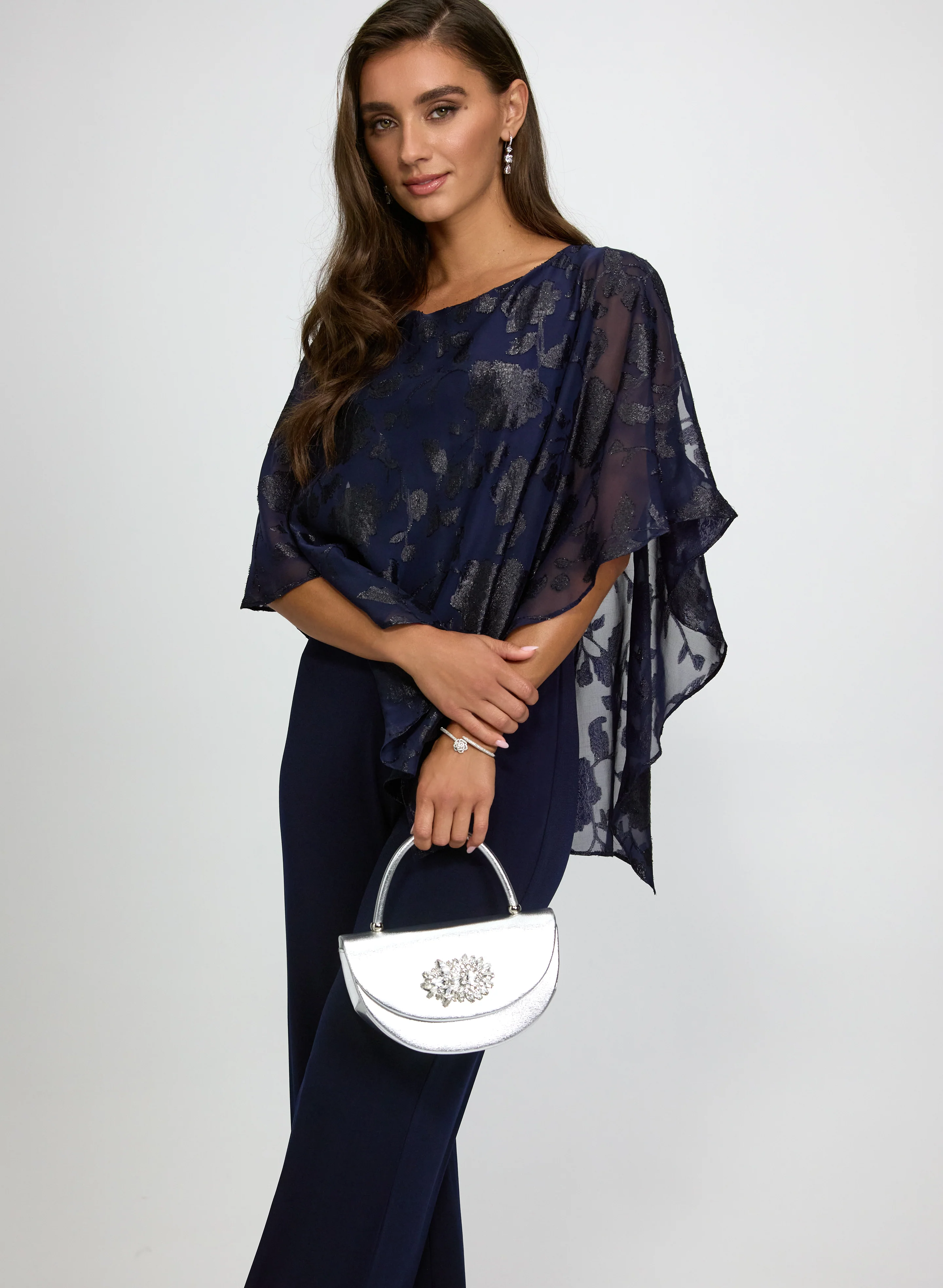 Floral Poncho Wide-Leg Jumpsuit - Image 4