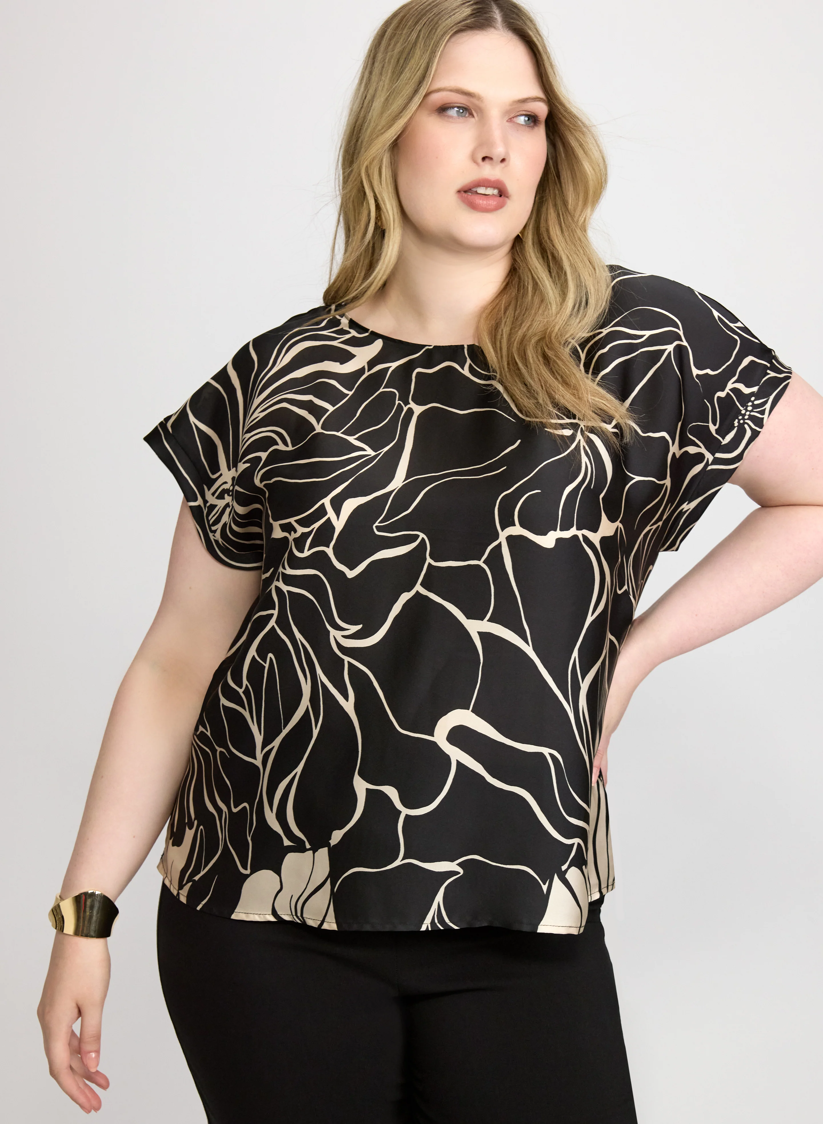 Floral Print Short Sleeve Top