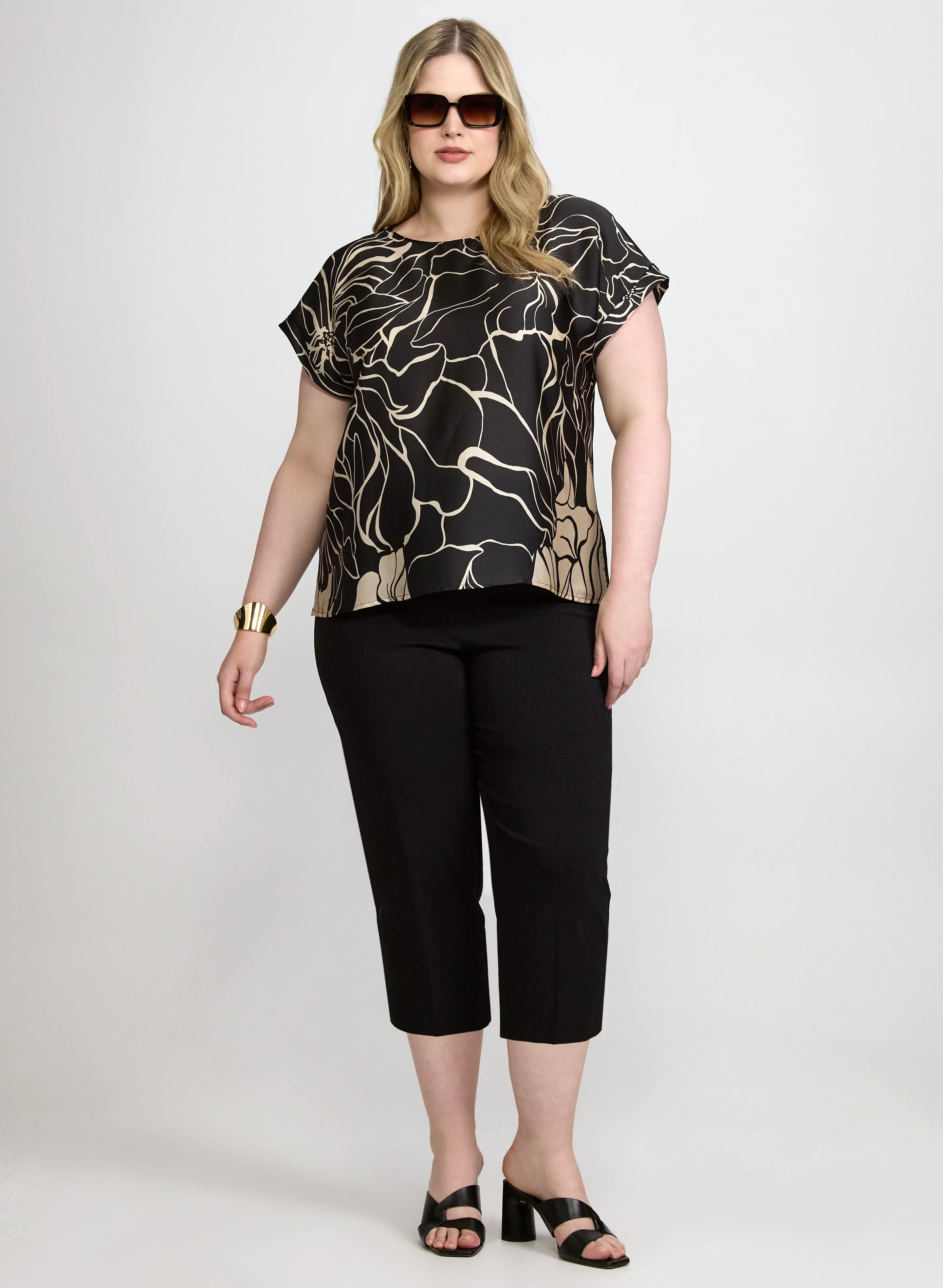 Floral Print Short Sleeve Top - Image 3