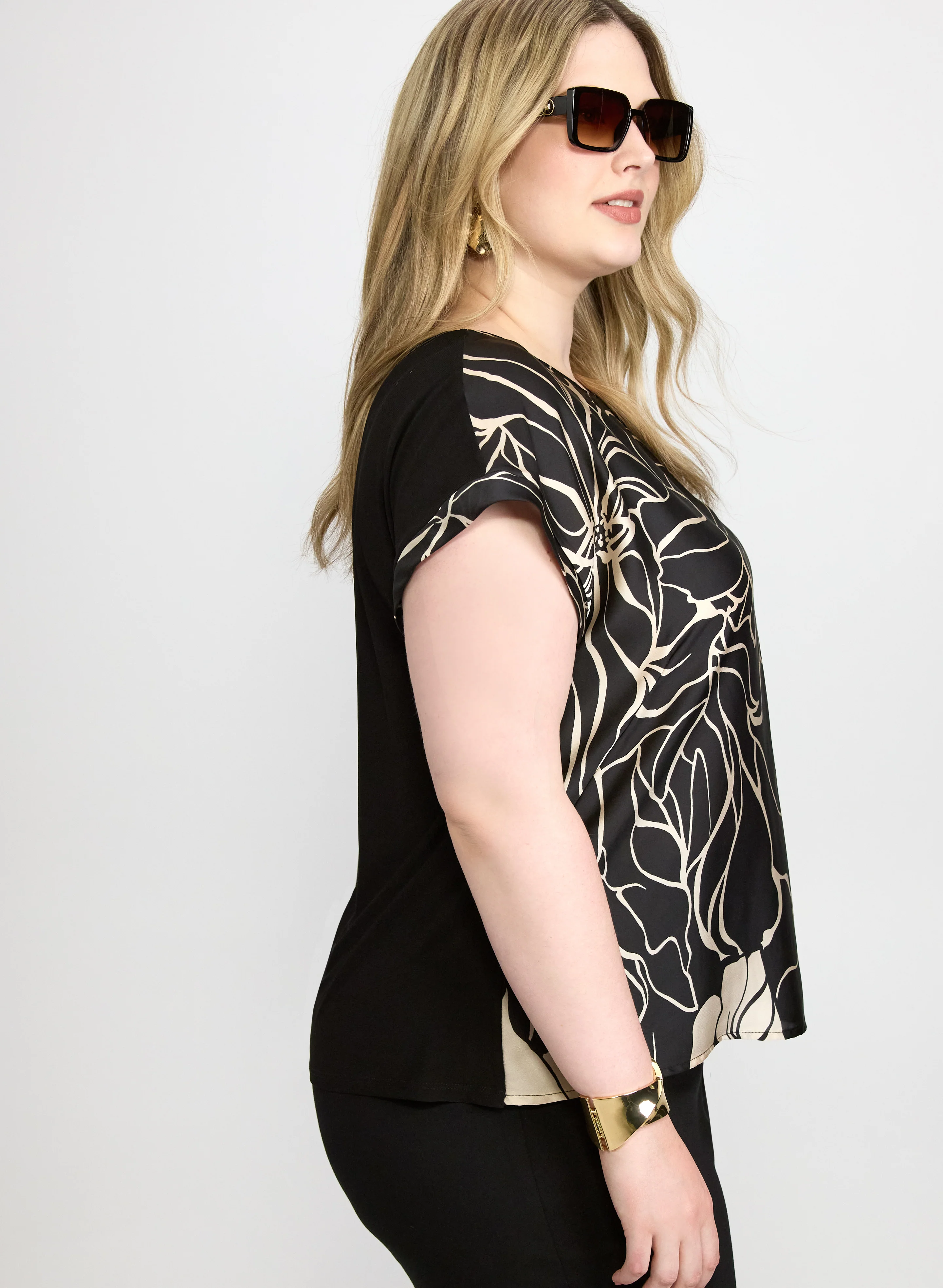 Floral Print Short Sleeve Top - Image 5