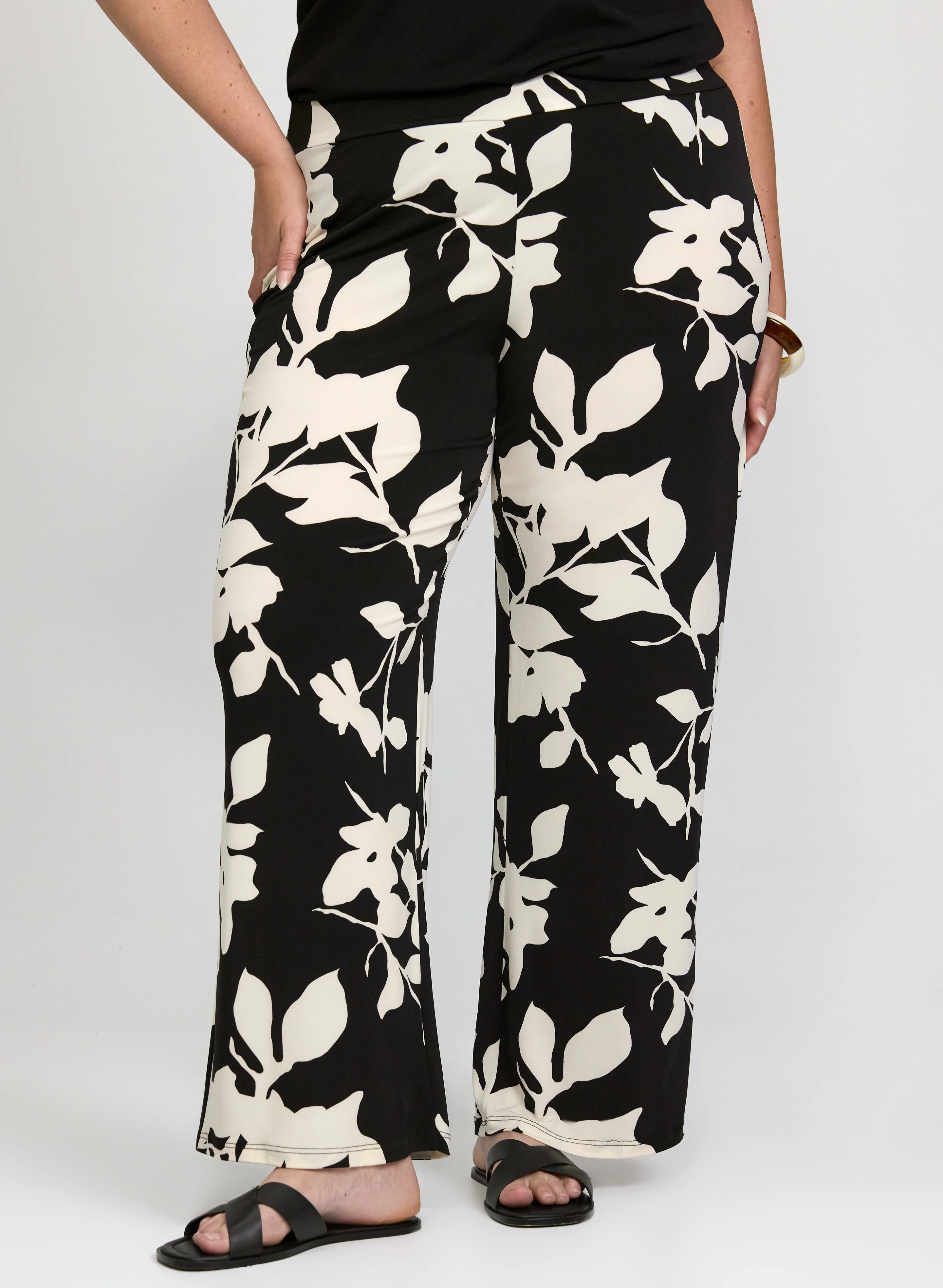 Floral Pull-On Pants