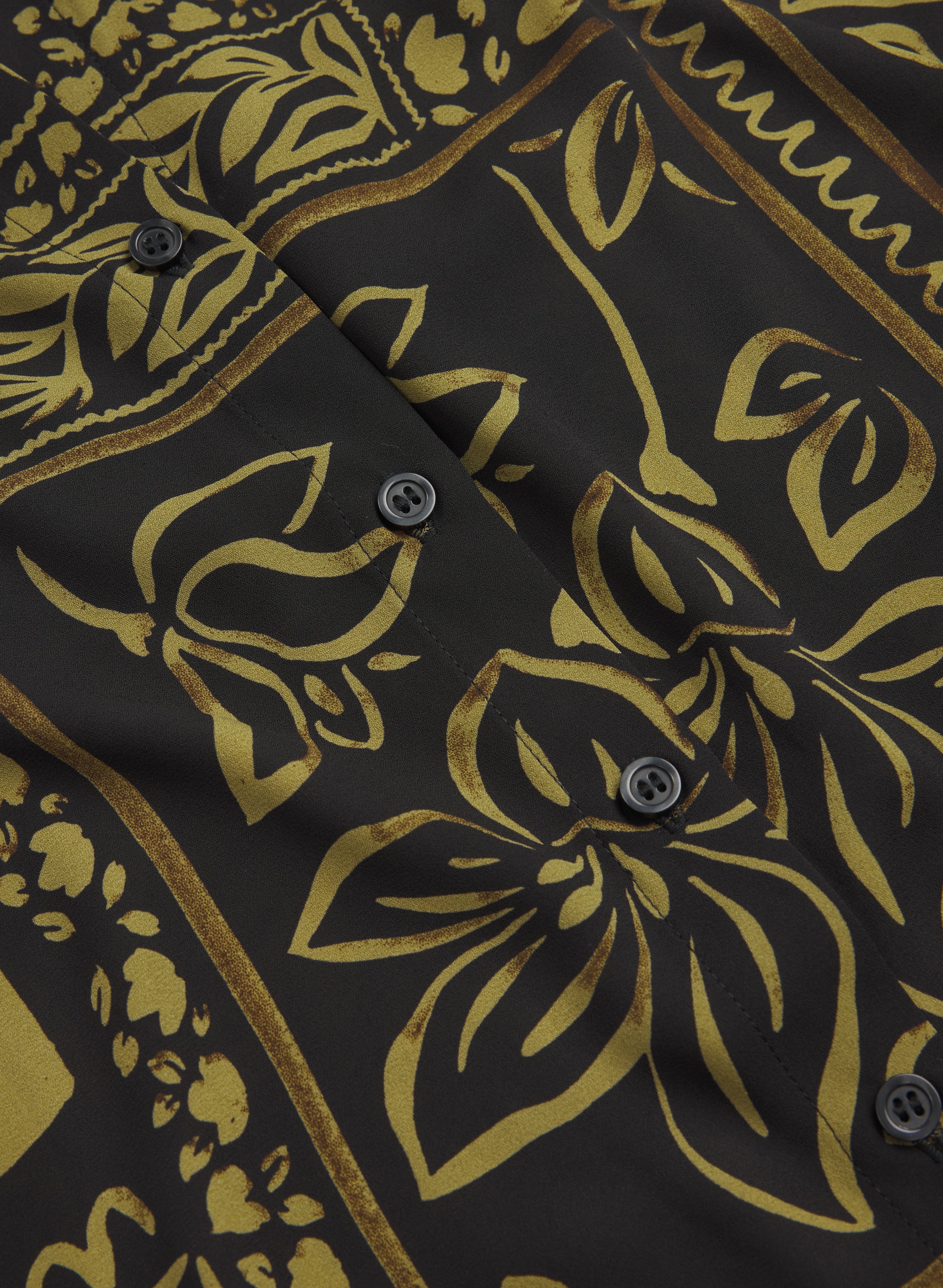 Patterned Tunic Button-Down Blouse - Image 8