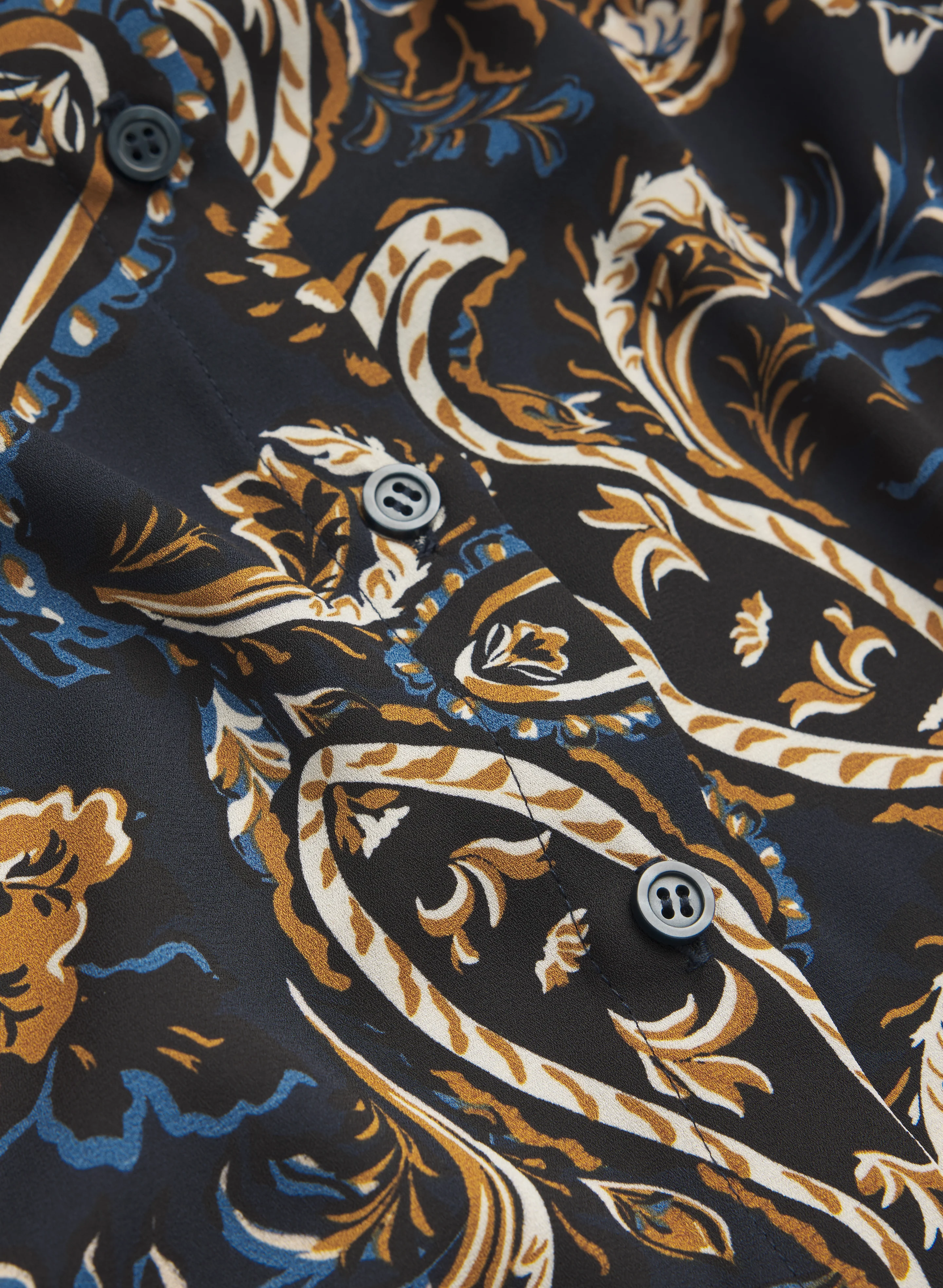 Patterned Tunic Button-Down Blouse - Image 8