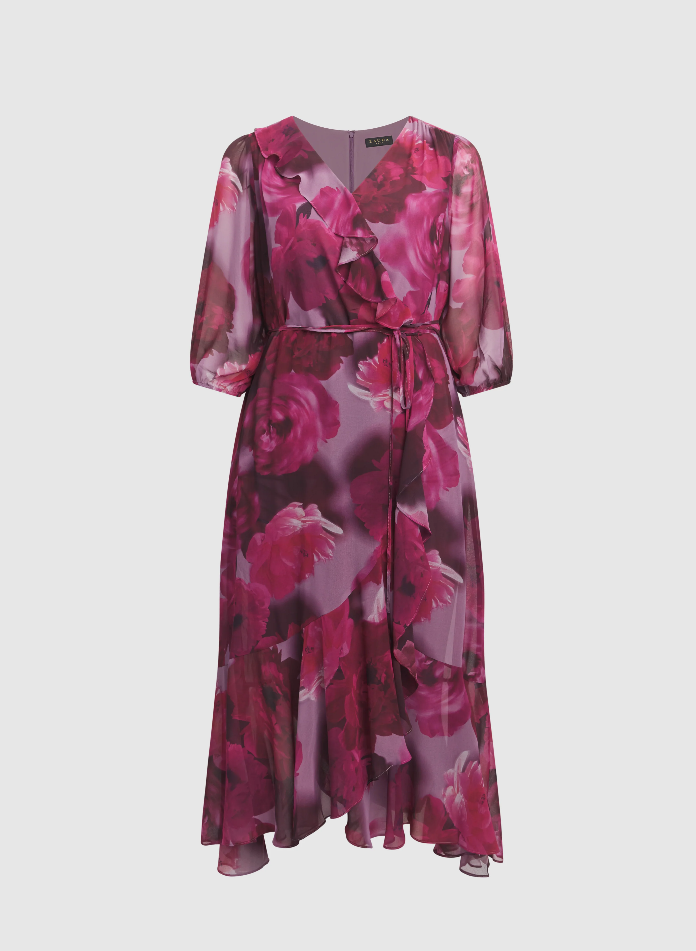 Floral Wrap-Style Dress - Image 5