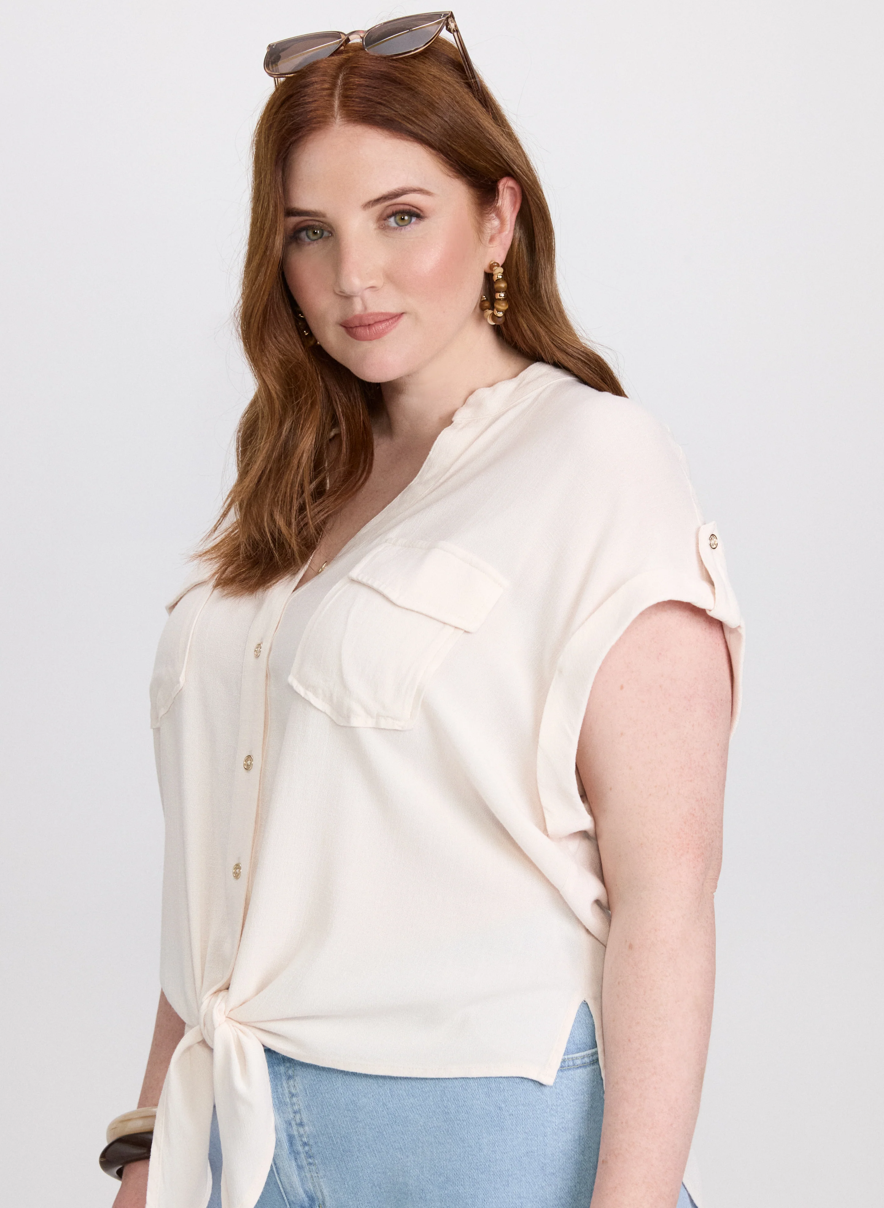 Front Tie Blouse - Image 2