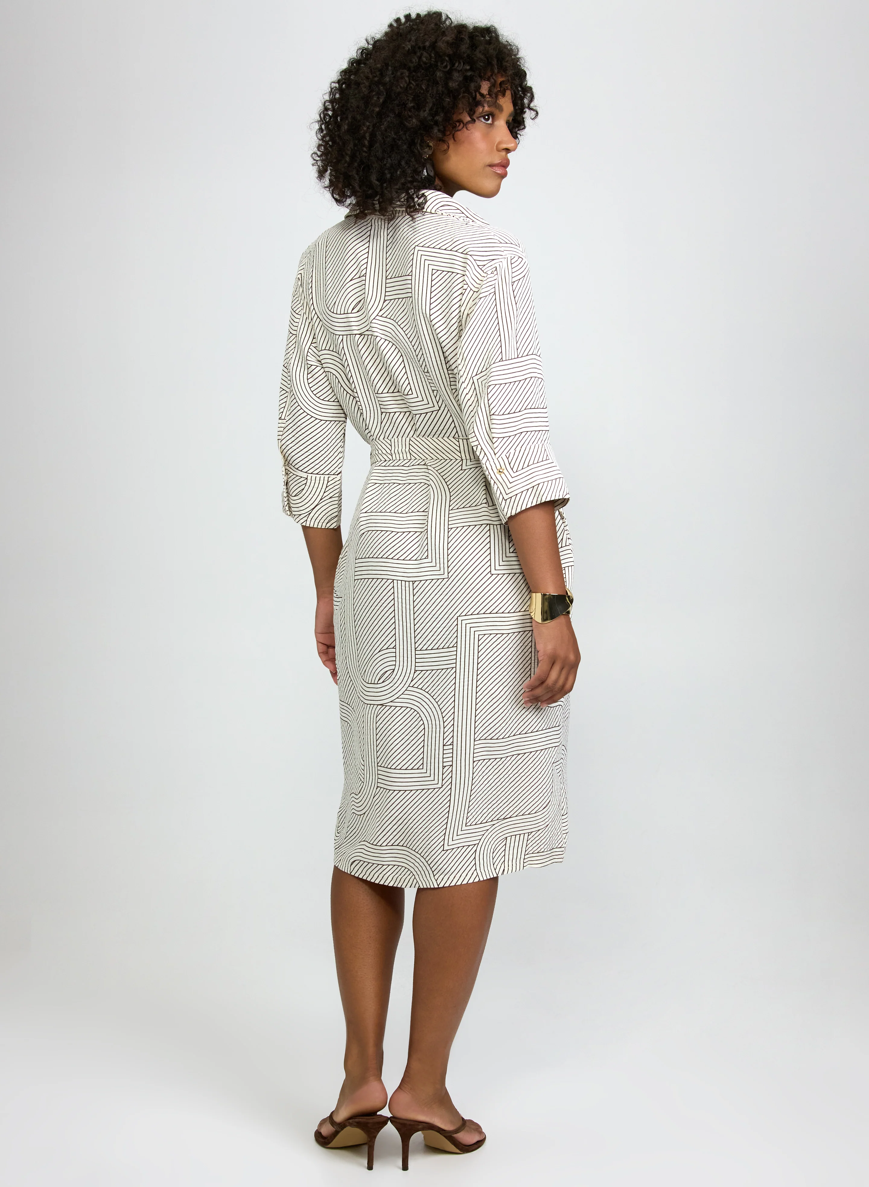 Geometric A-Line Dress - Image 3