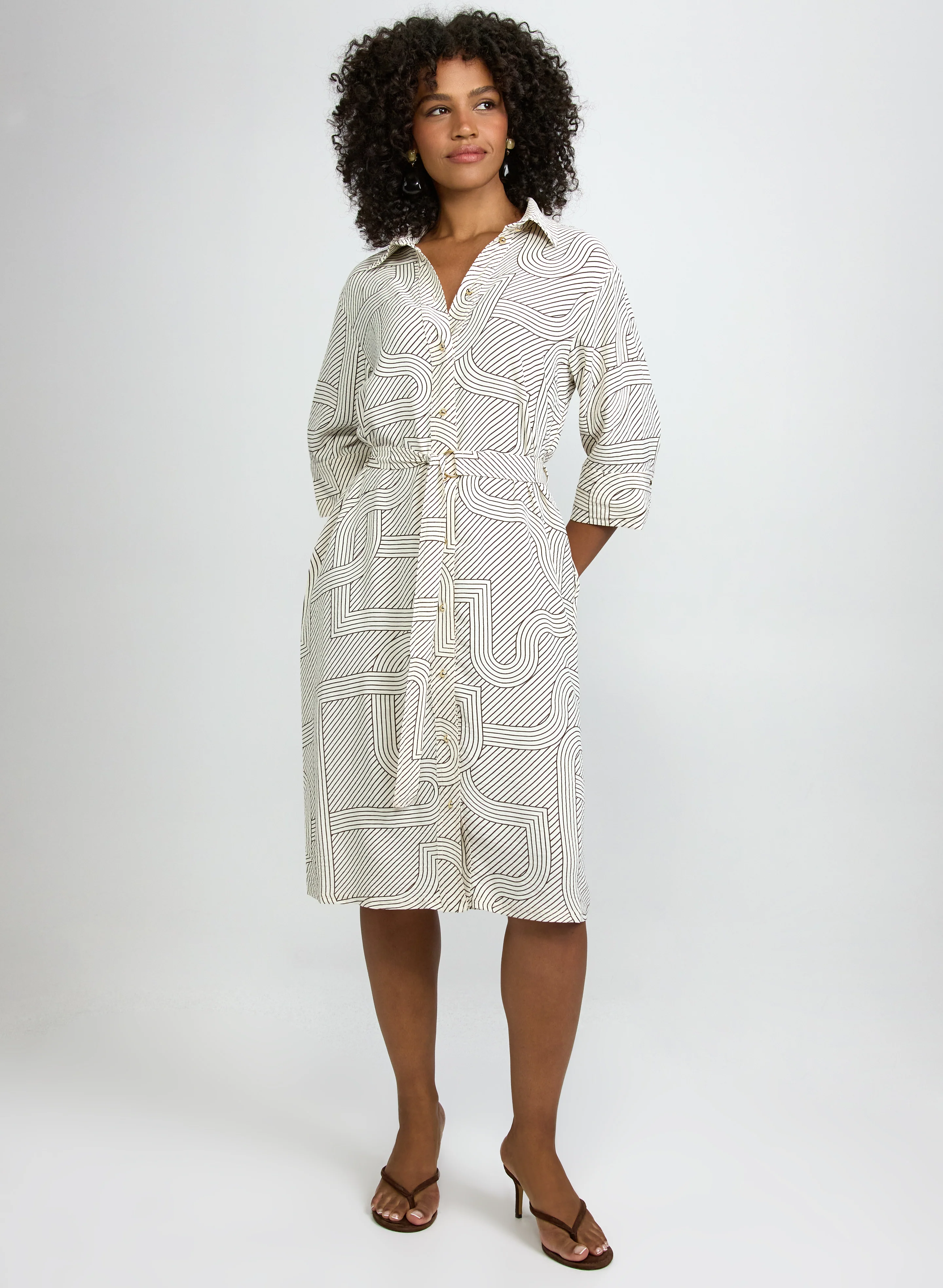 Geometric A-Line Dress - Image 6