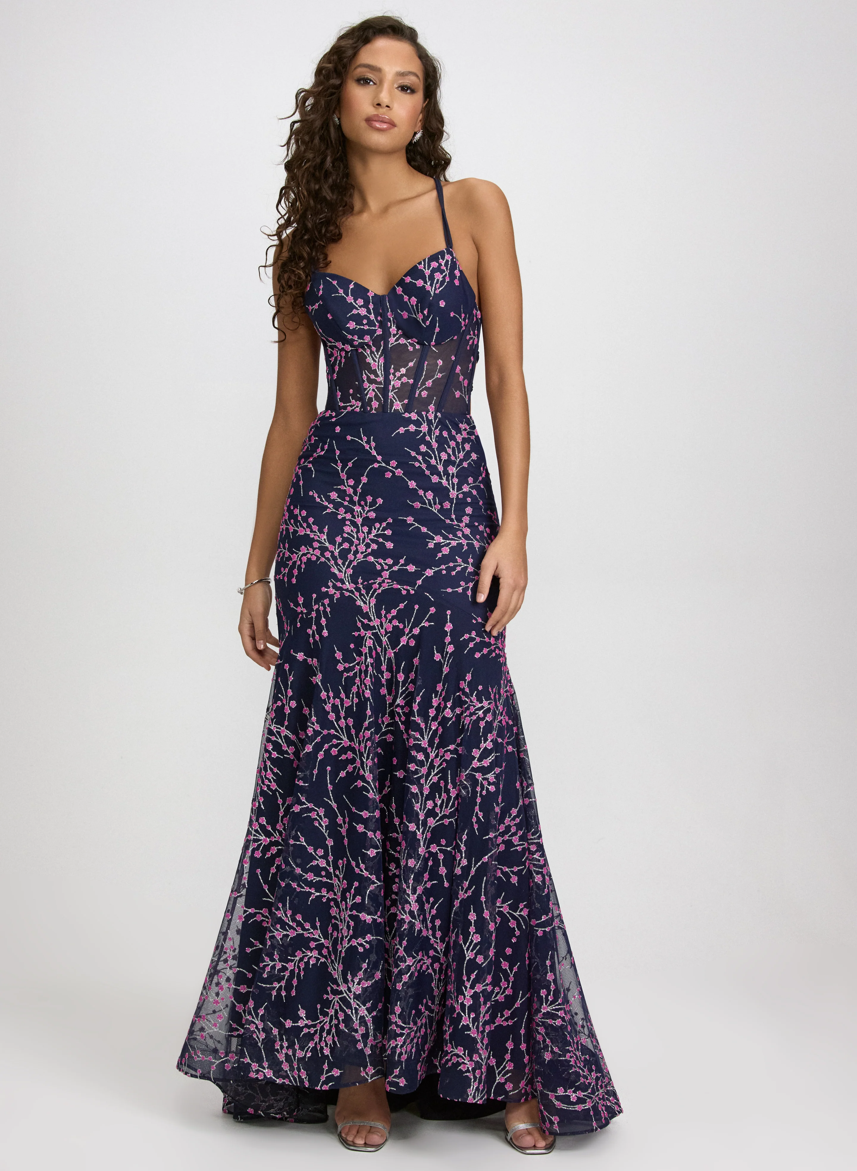 Glitter Floral Dress