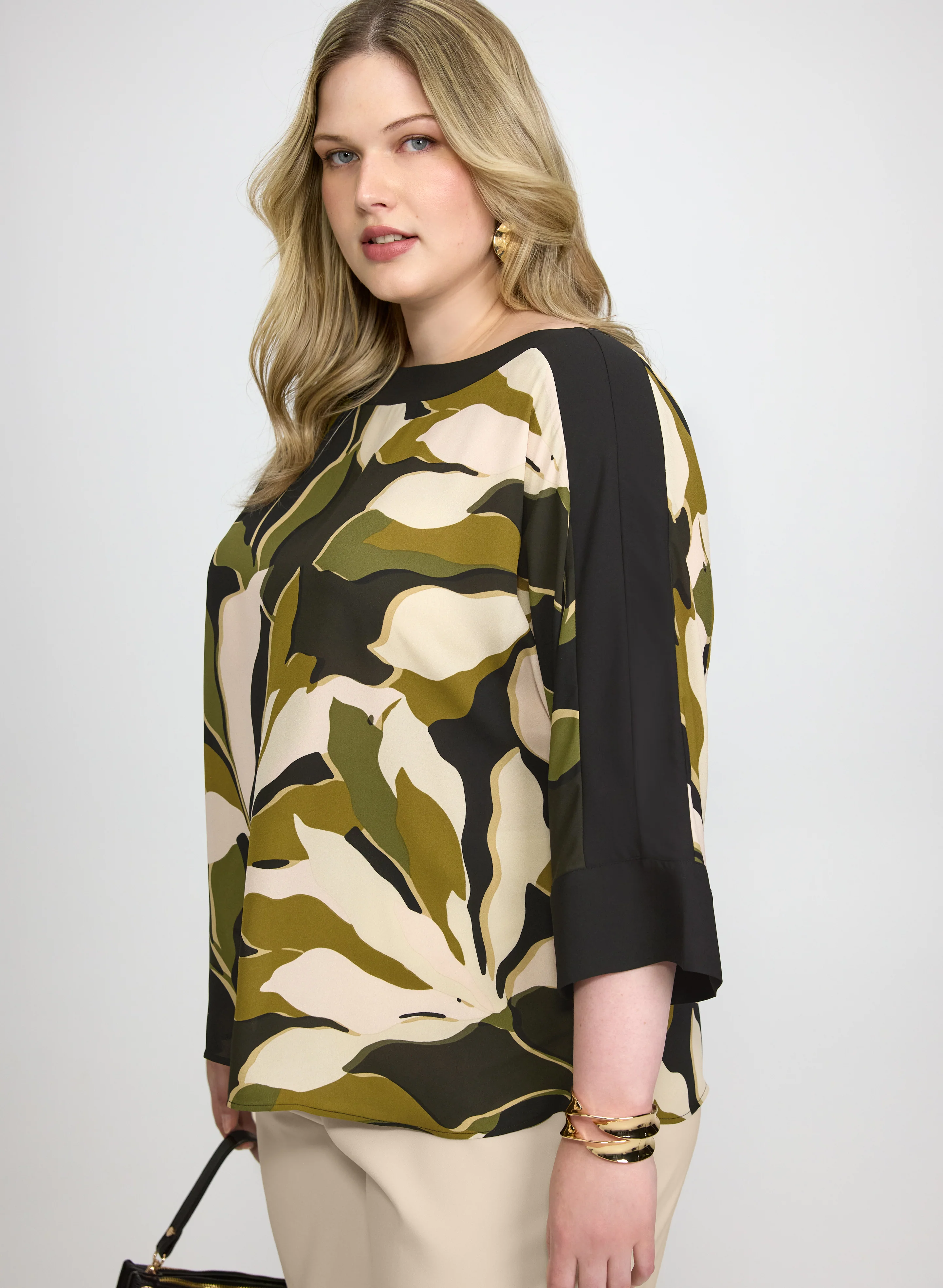 Graphic Floral Print Blouse - Image 2