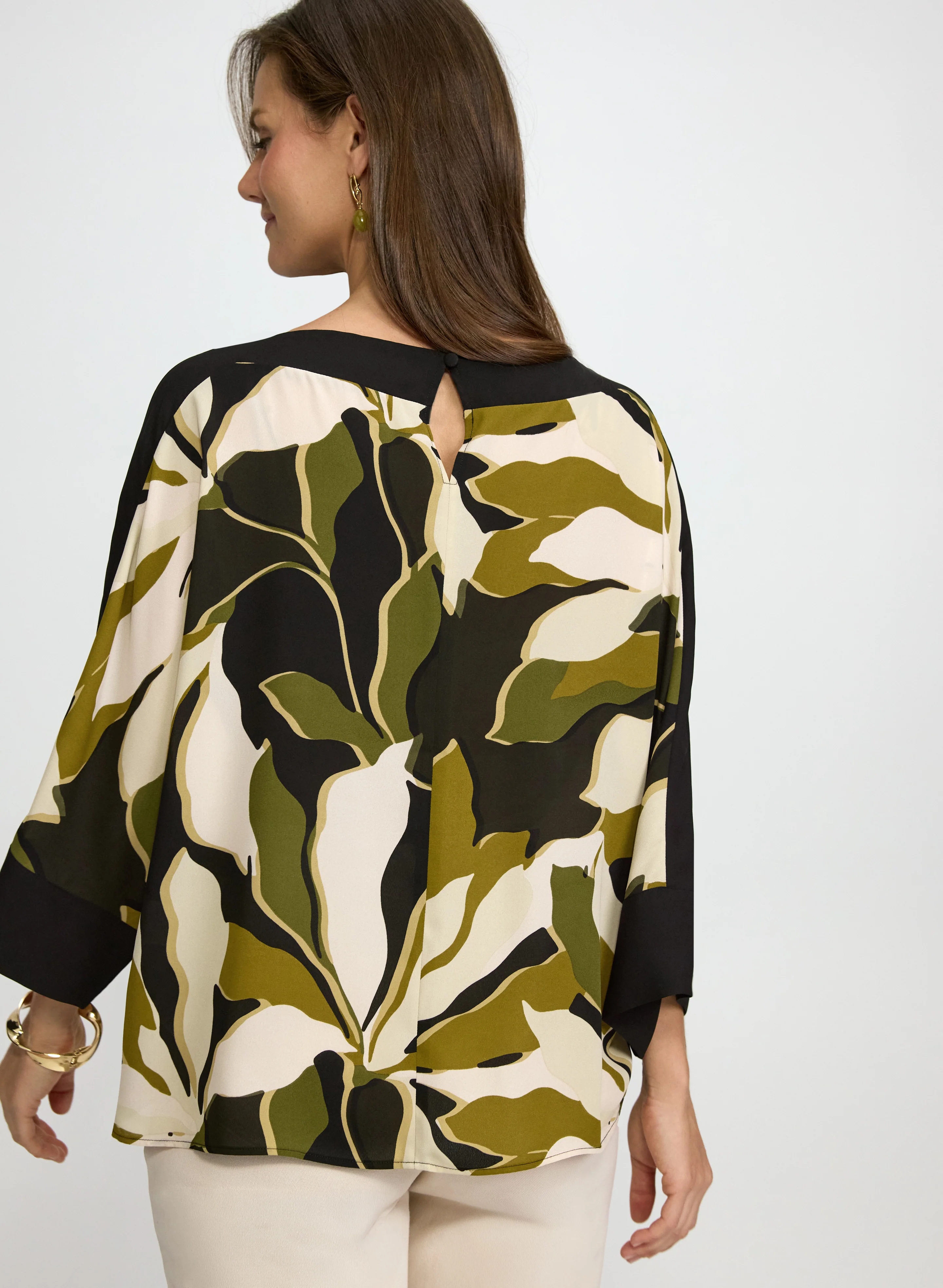 Graphic Floral Print Blouse - Image 4