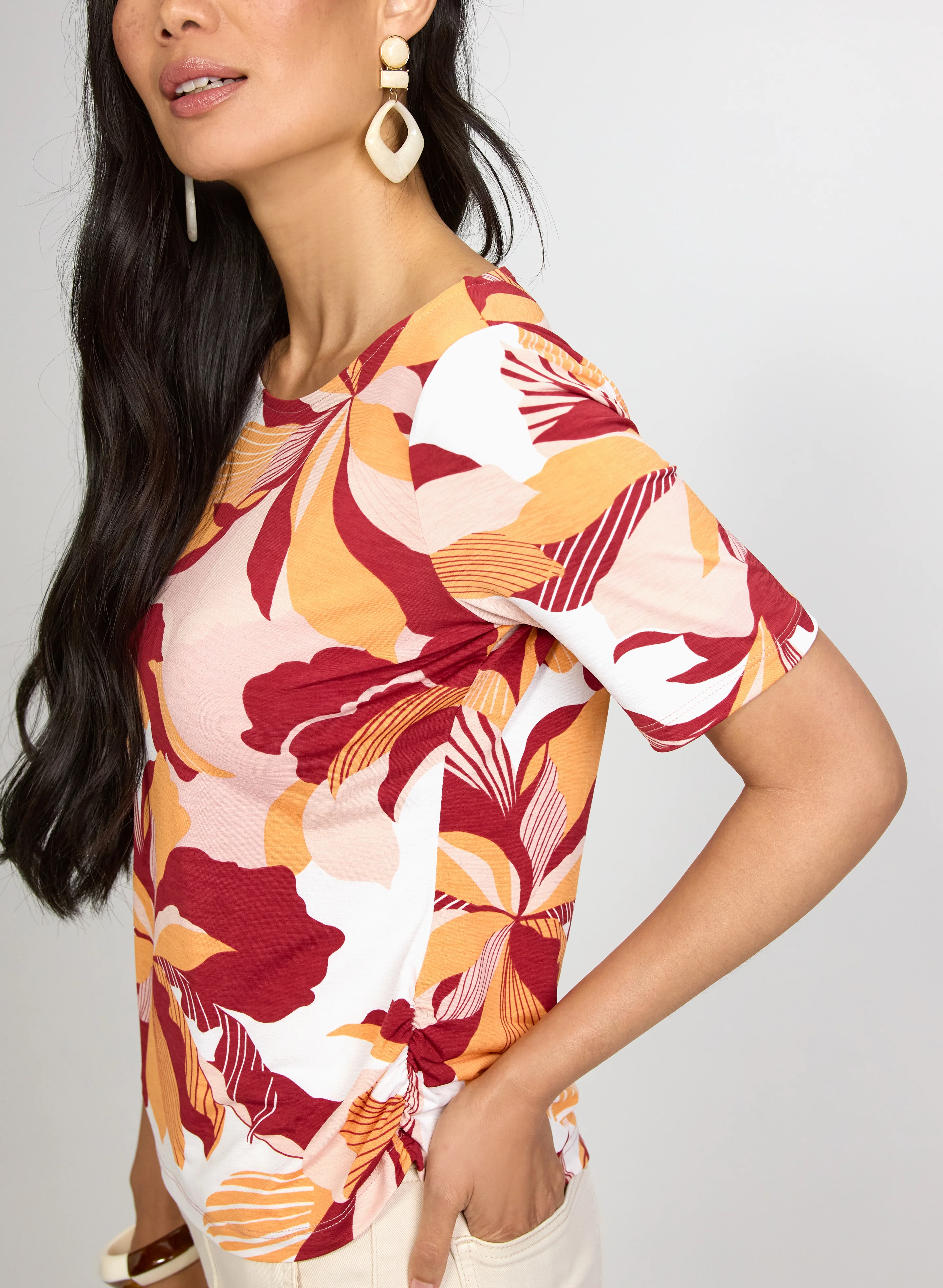 Graphic Floral Top - Image 4