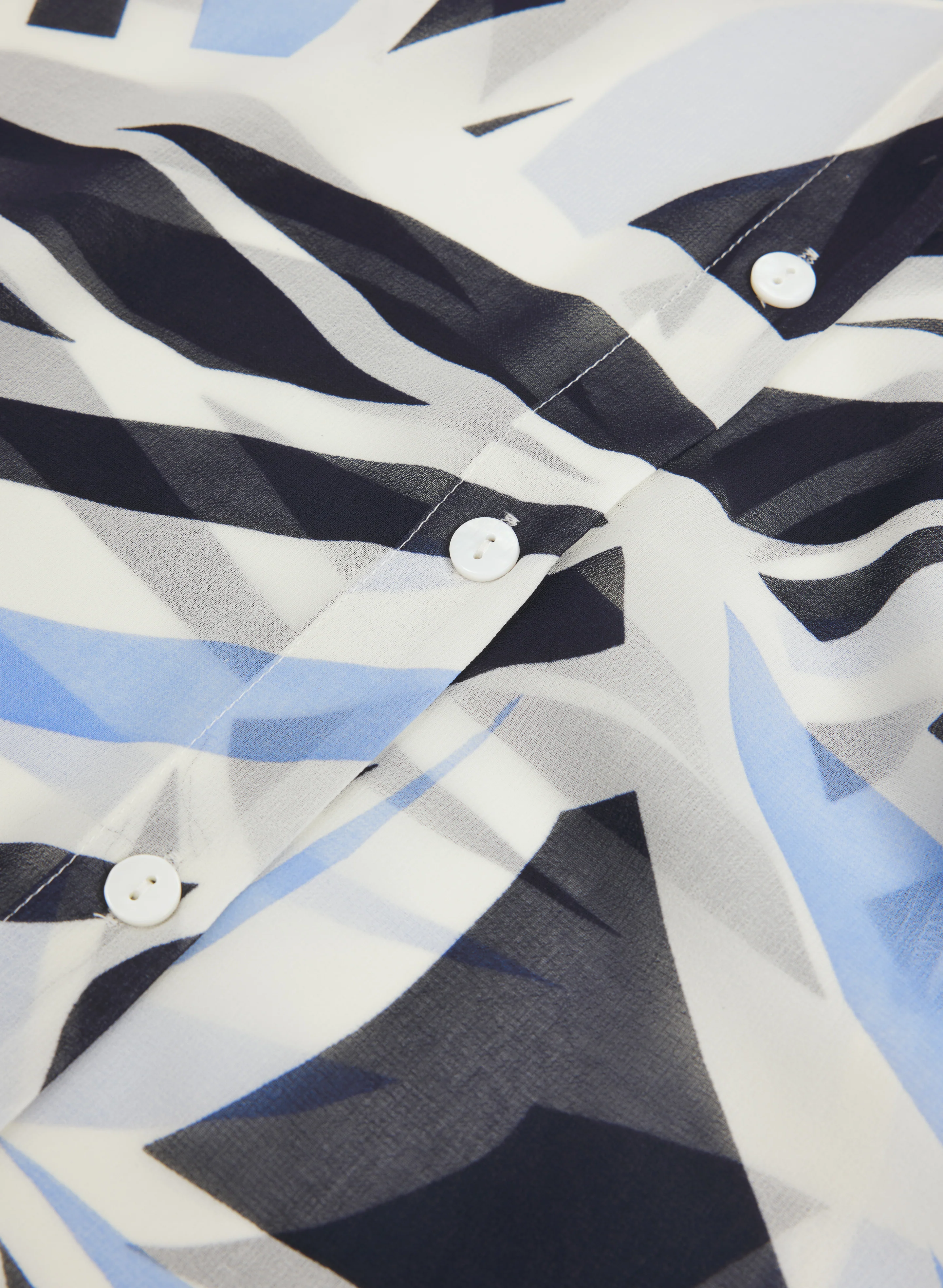 Graphic Leaf Print Blouse - Image 7