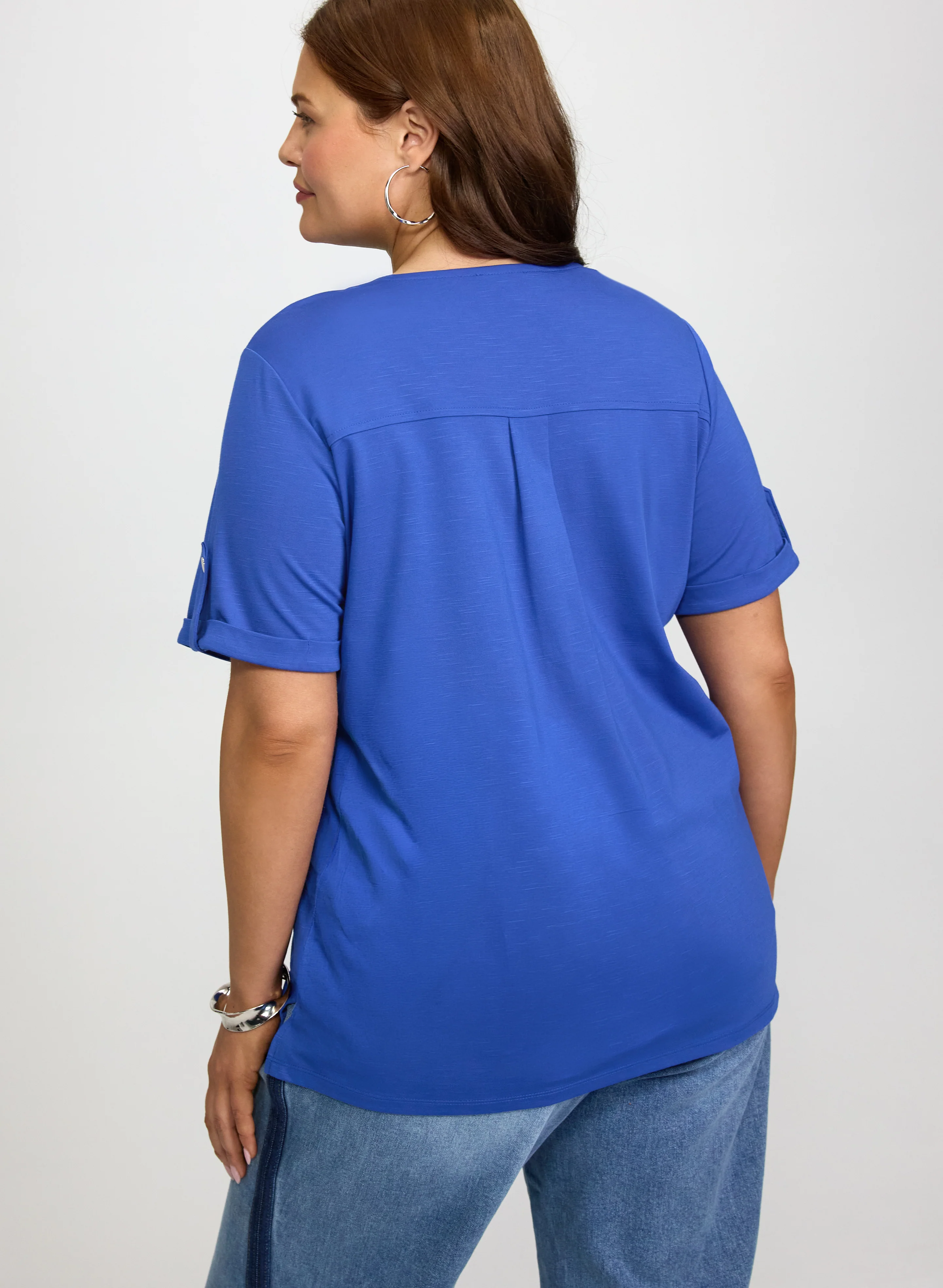 Half-Zip Slub T-Shirt - Image 5