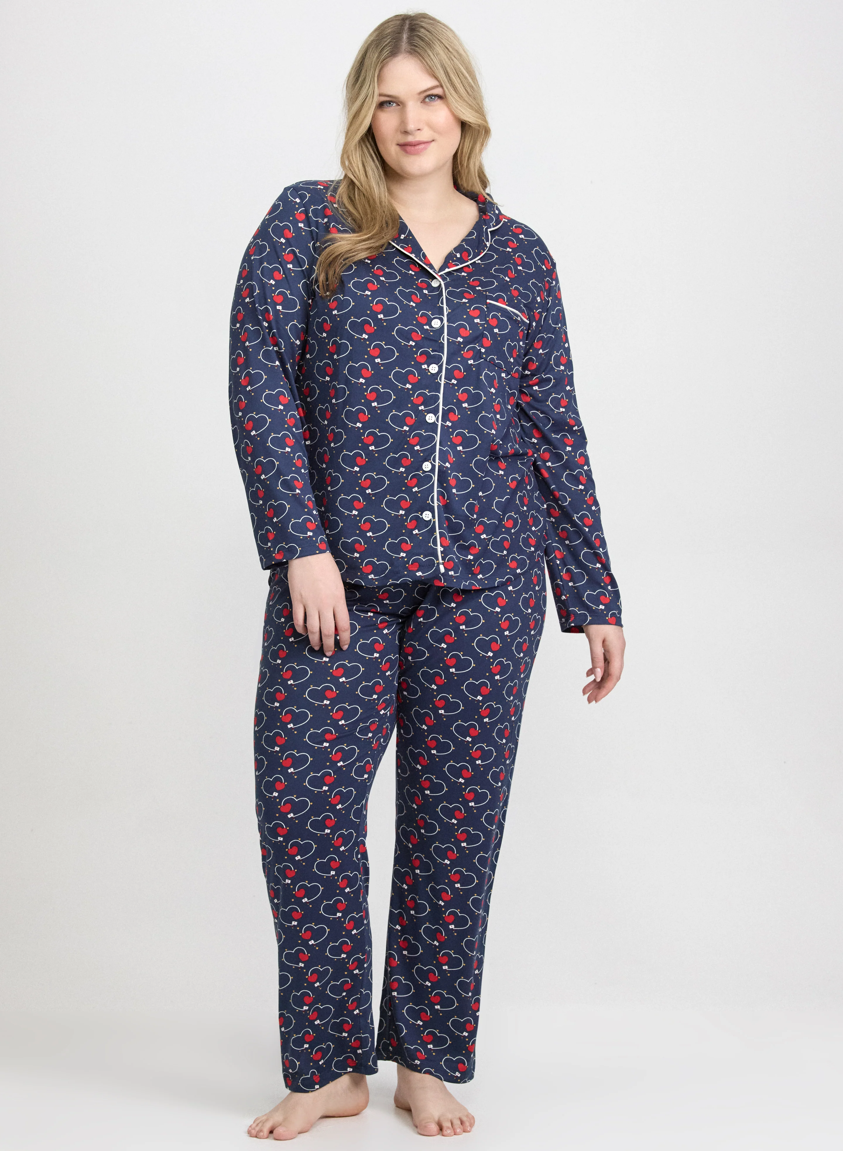 Heart Print Pyjama Set
