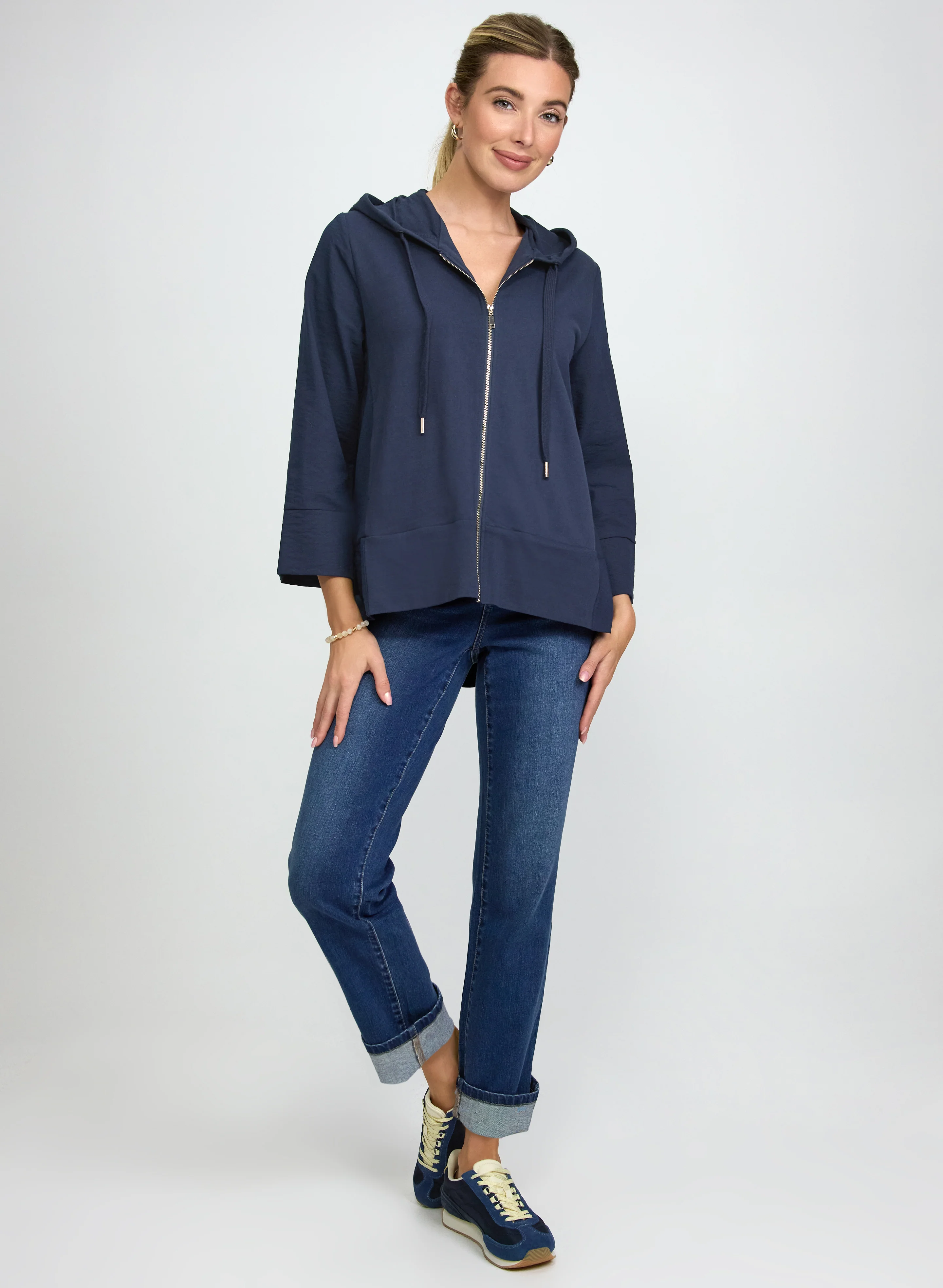 Hooded Zip Front Top - Image 5