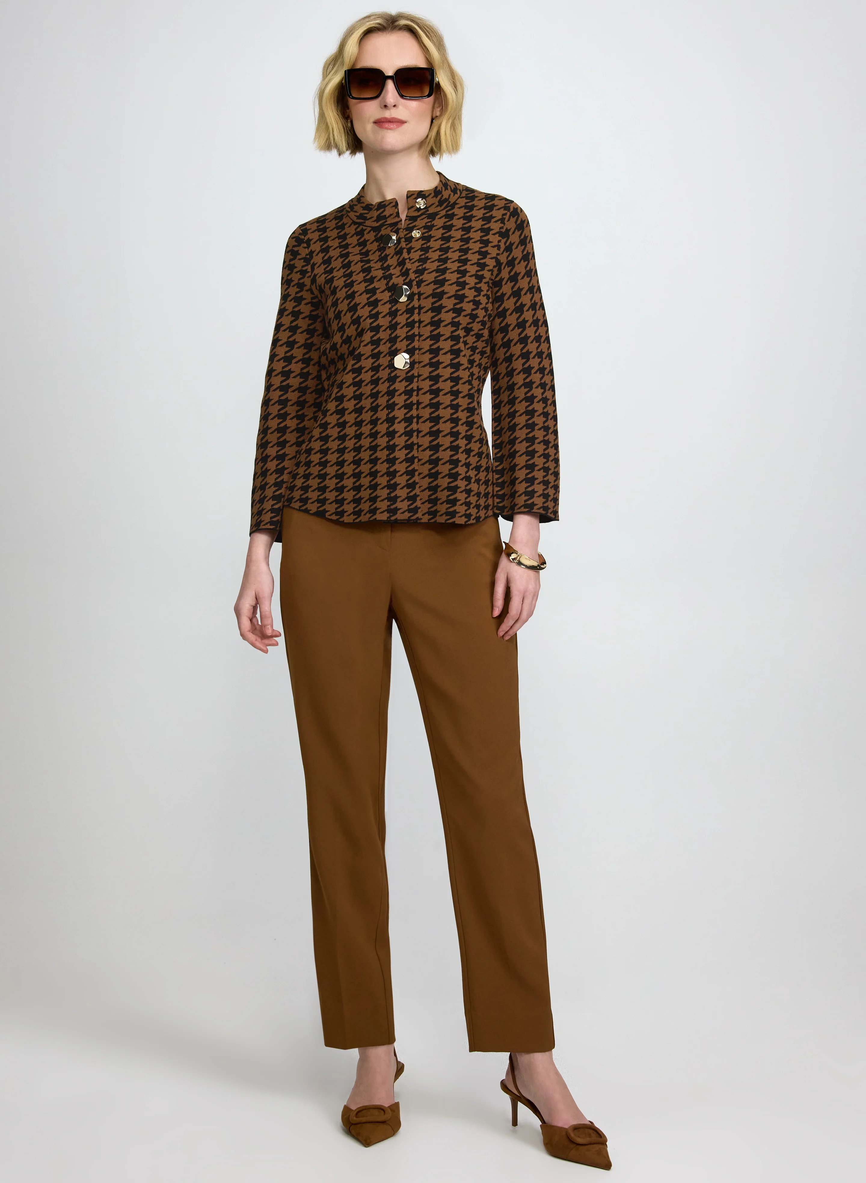 Houndstooth Button Cardigan - Image 4