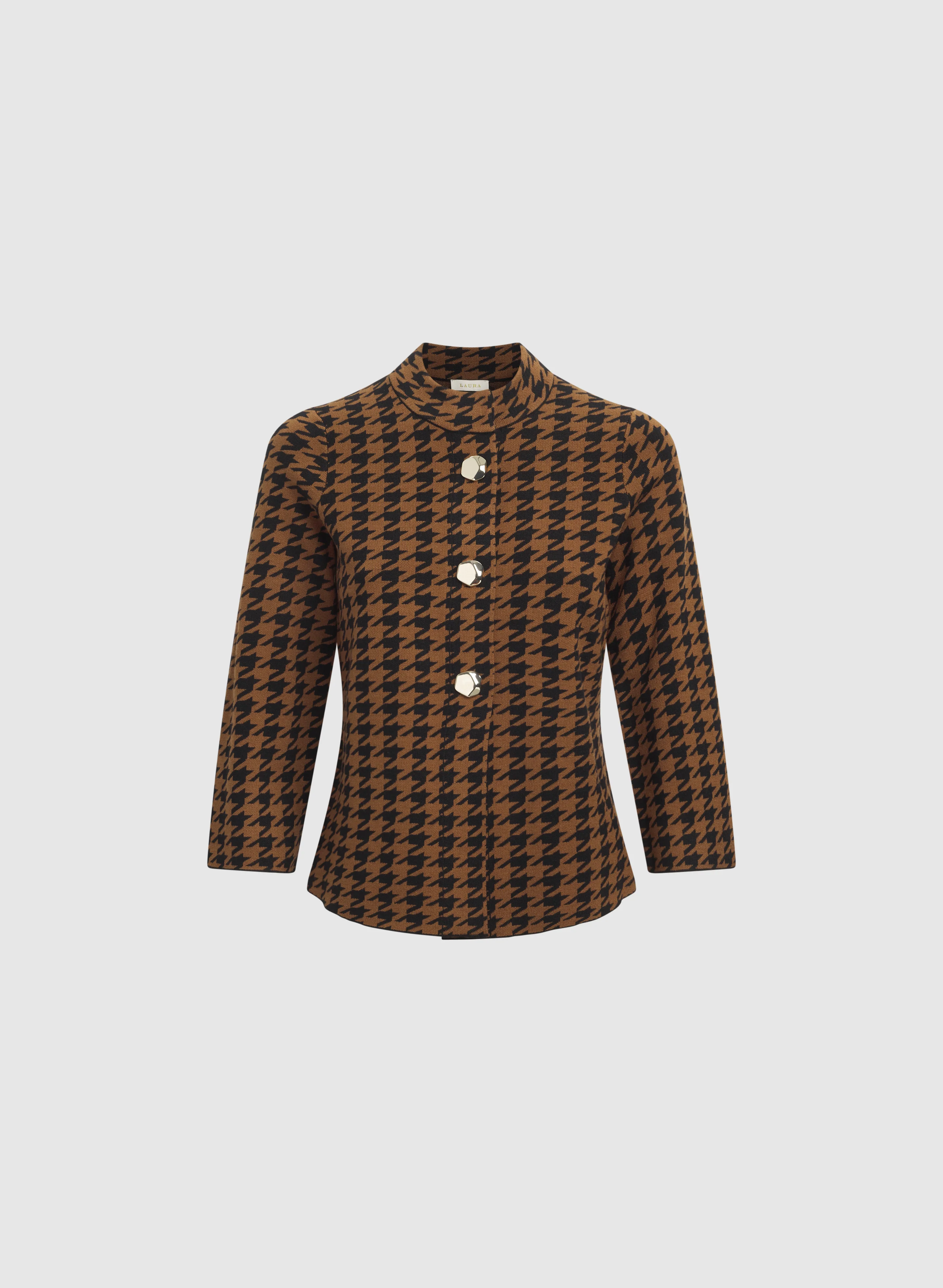 Houndstooth Button Cardigan - Image 6